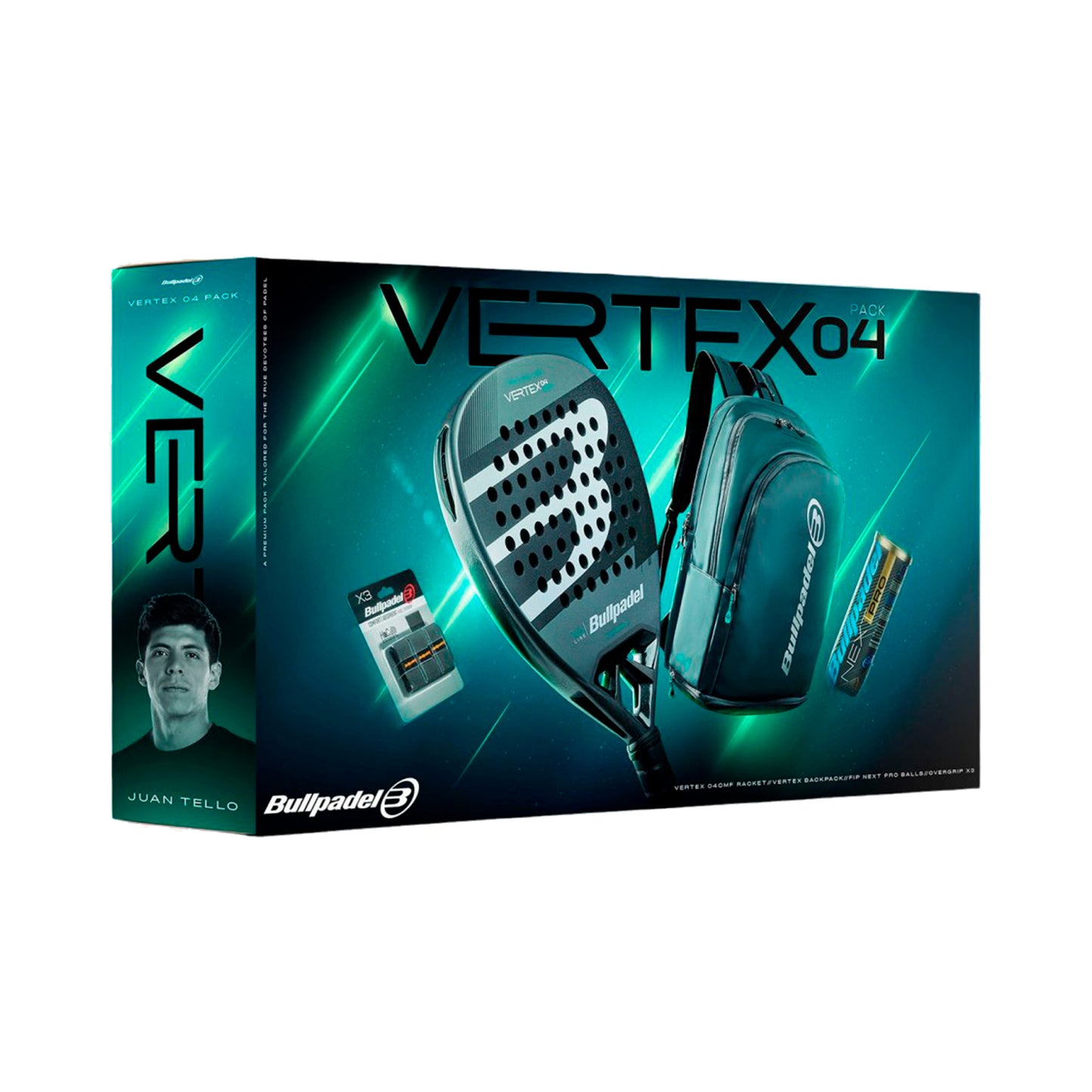 Bullpadel Vertex 04 Pack Man Pakiet rakiet Padel PLUS PLECAK-czarny