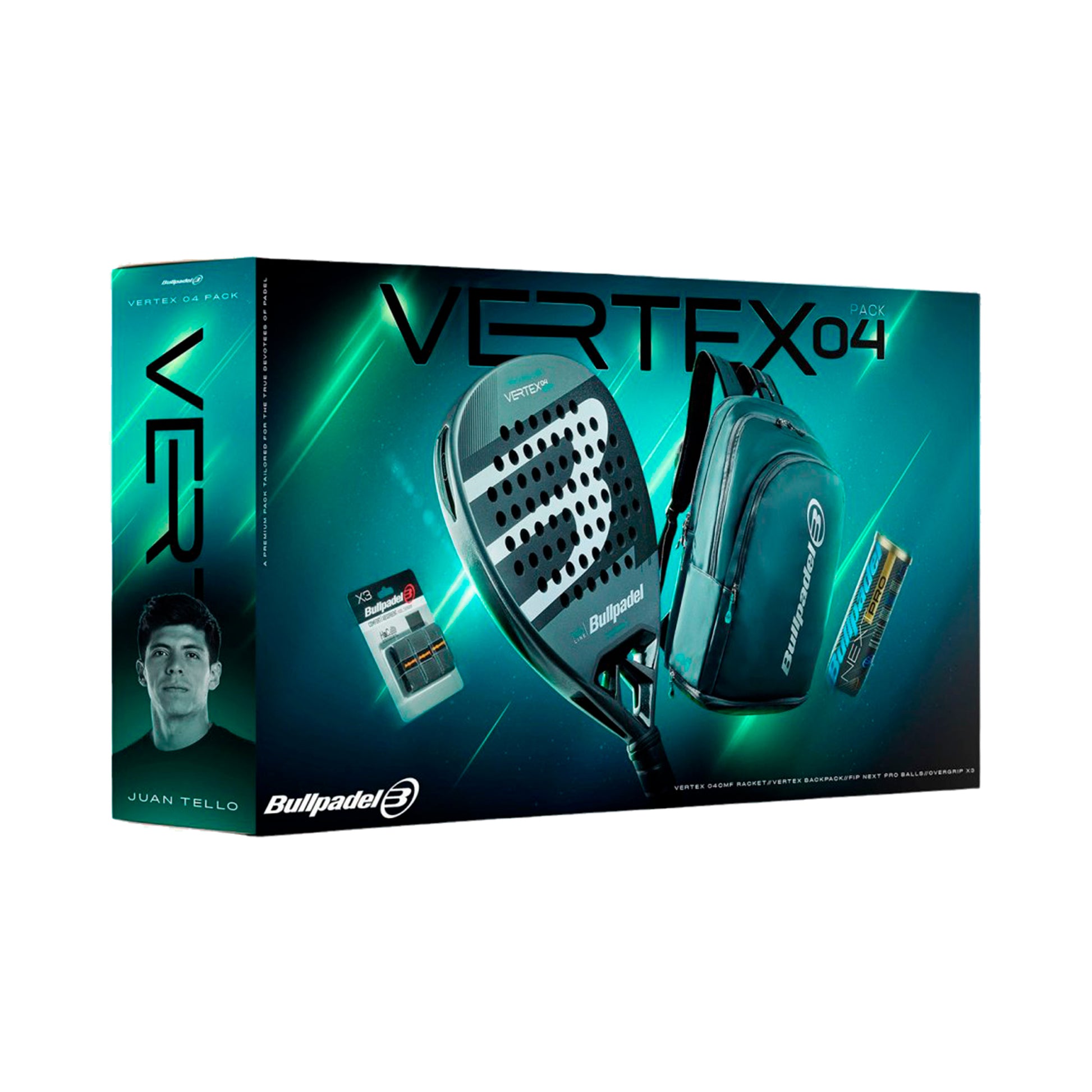 Bullpadel Vertex 04 Pack Man Pakiet rakiet Padel PLUS PLECAK-czarny
