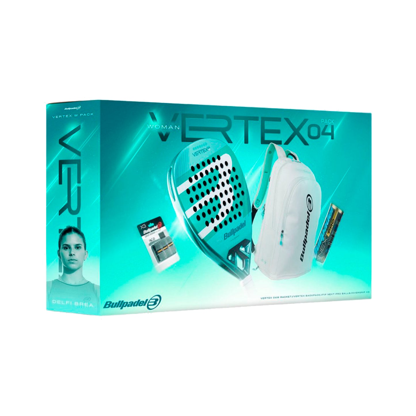 Bullpadel Vertex 04 Pack Woman Pakiet rakiet Padel PLUS PLECAK-biały