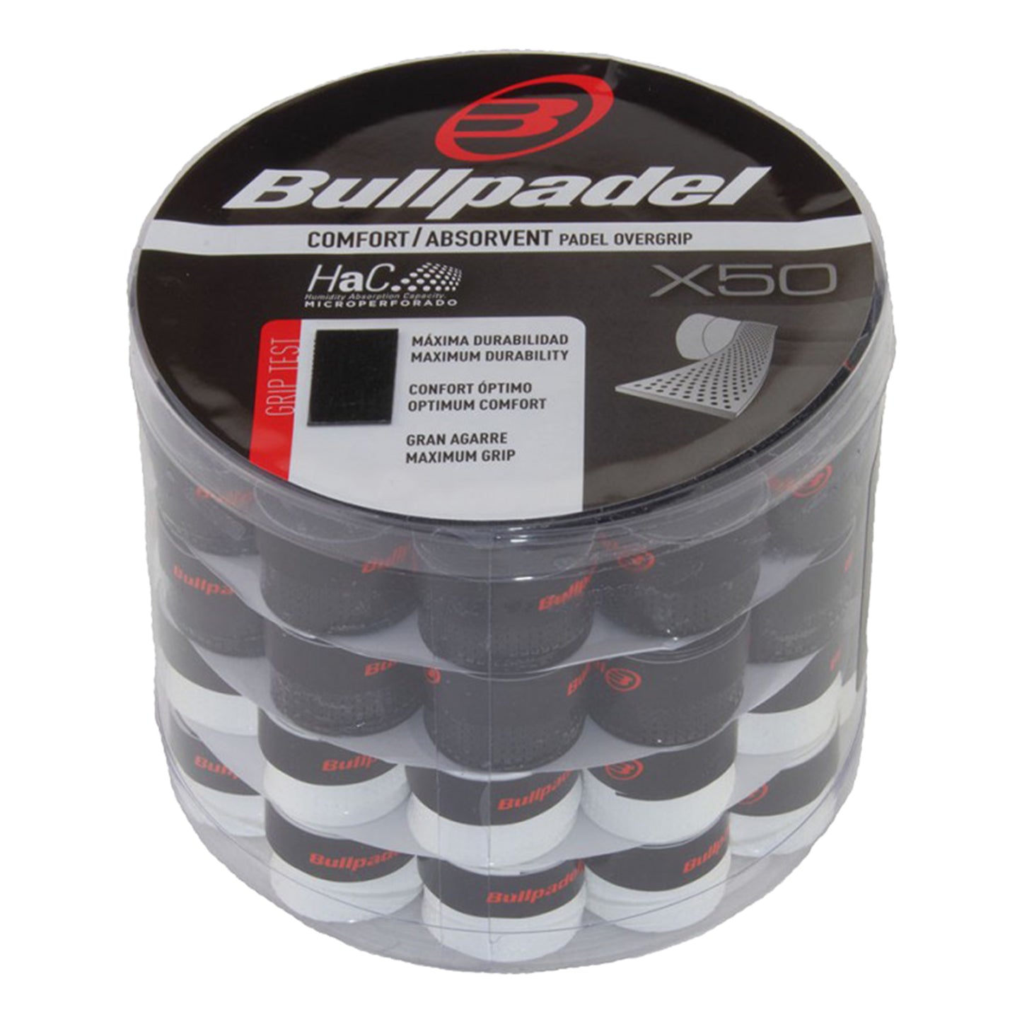 Bullpadel Opakowanie 50 Szt.-Czarny,Biały