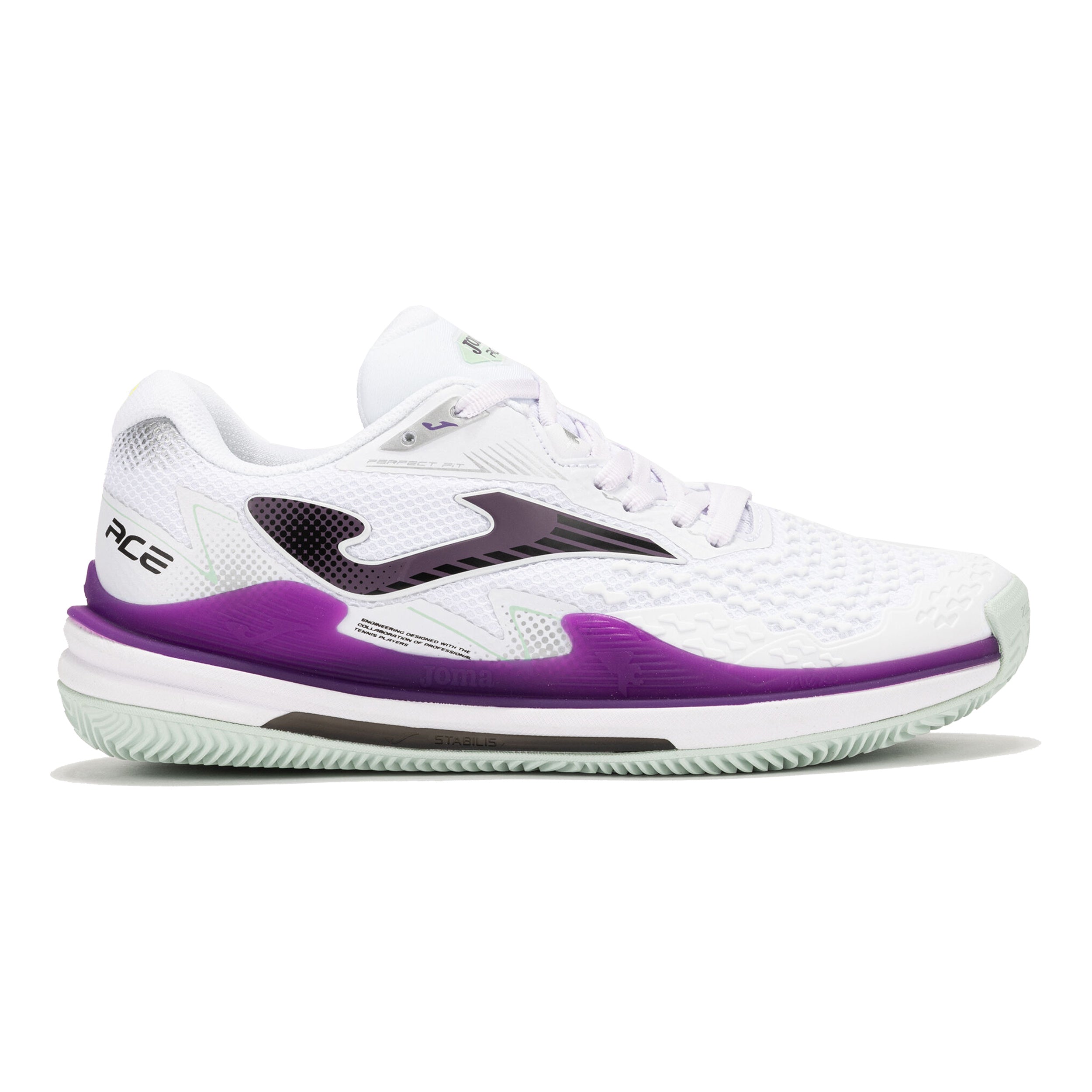 Joma Ace Buty Do Tenisa Ziemnego Kobiety-Biały,Fioletowy