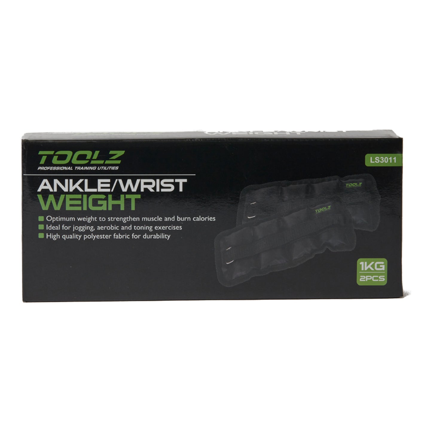 TOOLZ Wrist/Ankle Weight 1kg-2pcs Mankiety Obciążające-Czarny