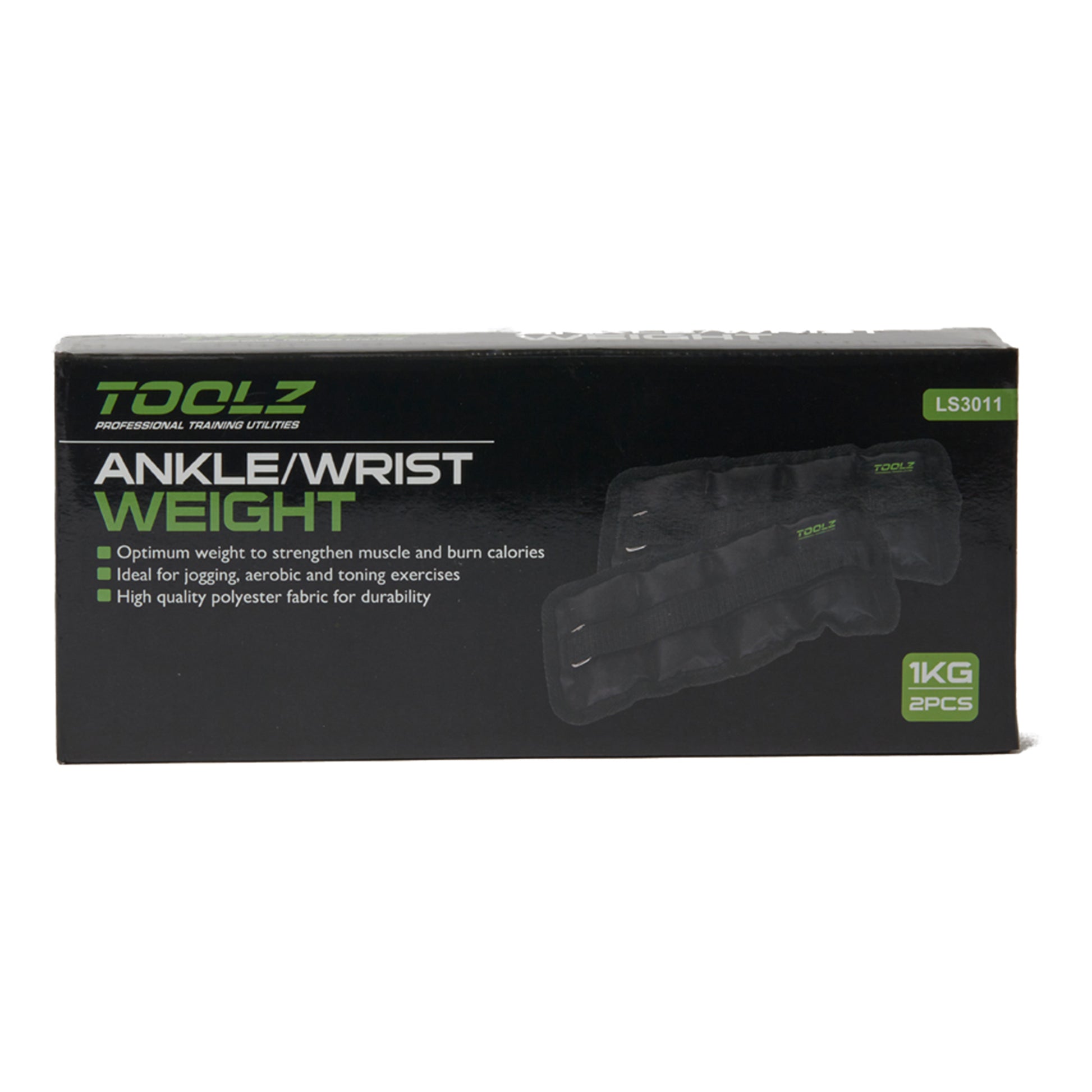 TOOLZ Wrist/Ankle Weight 1kg-2pcs Mankiety Obciążające-Czarny