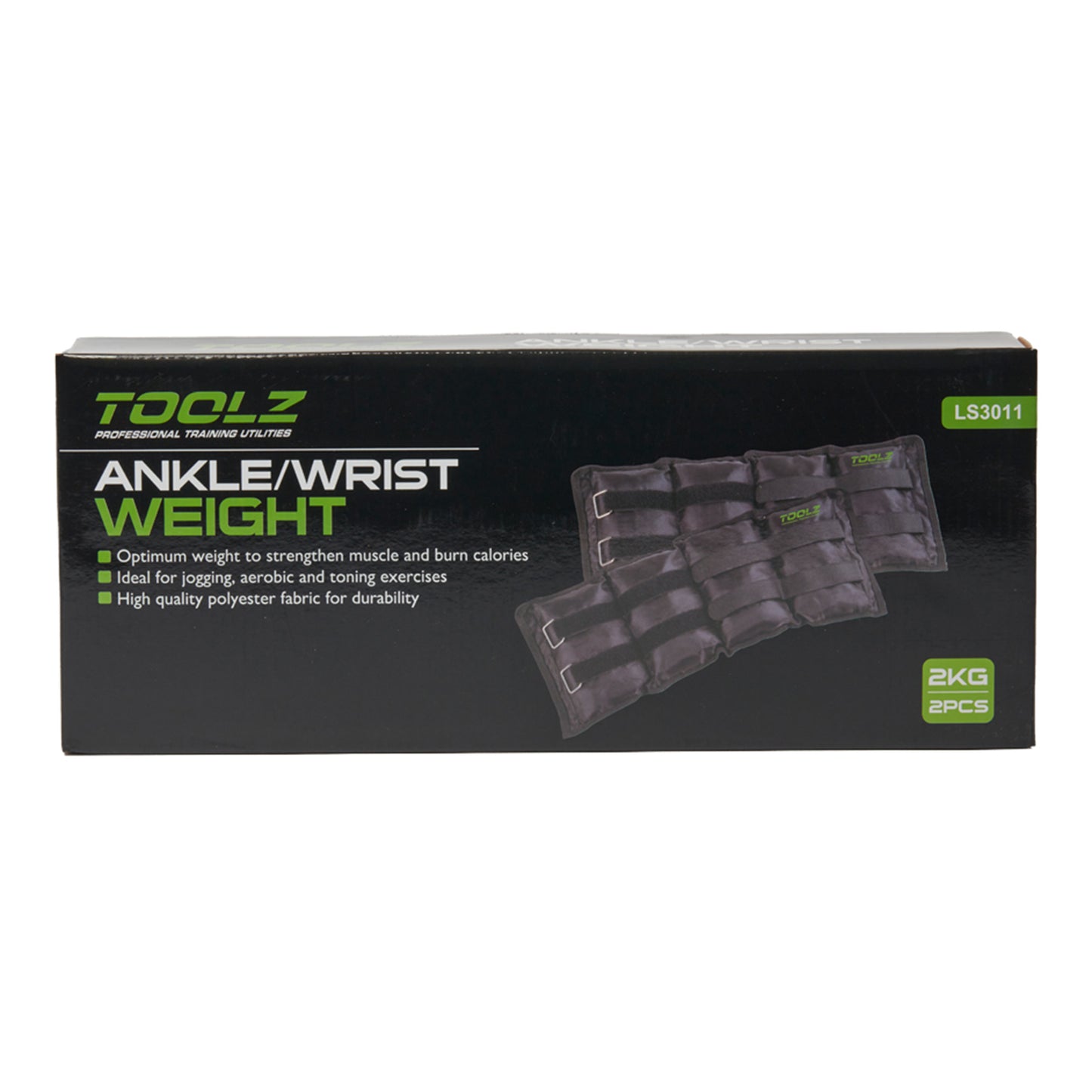 TOOLZ Wrist/Ankle Weight 2kg-2pcs Mankiety Obciążające-Czarny