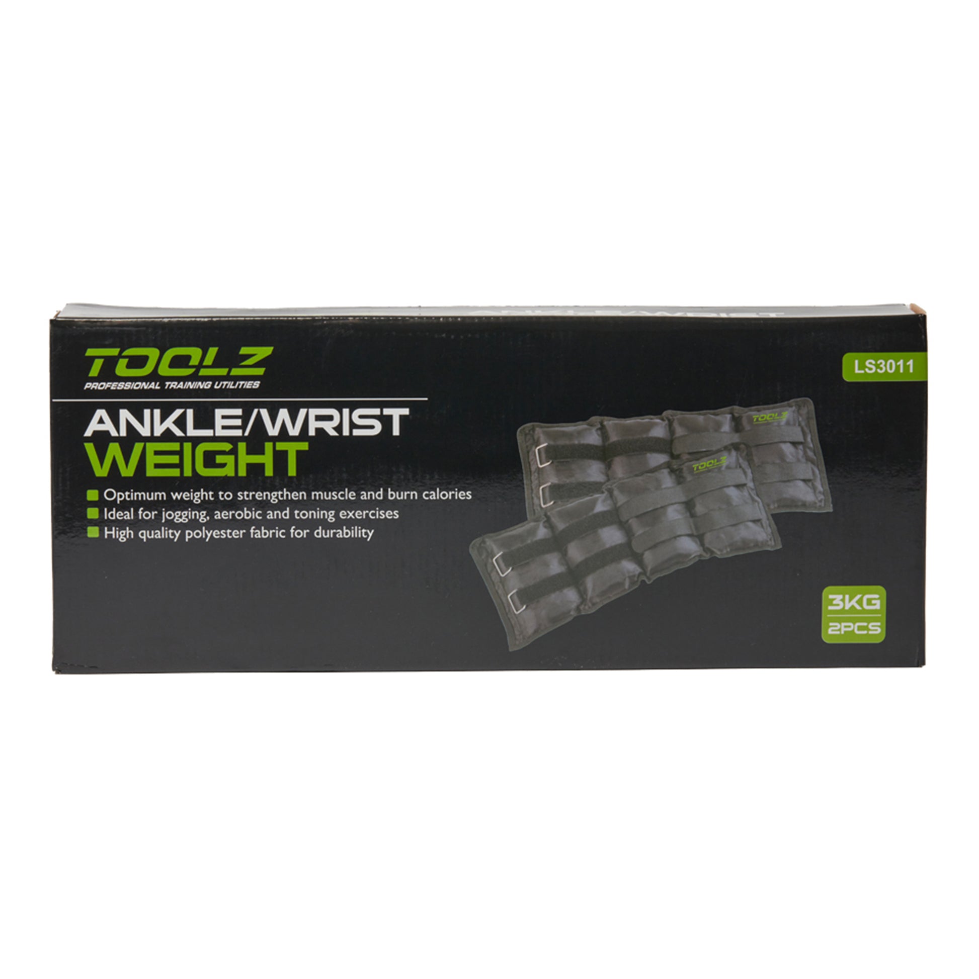 TOOLZ Wrist/Ankle Weight 3kg-2pcs Mankiety Obciążające-Czarny
