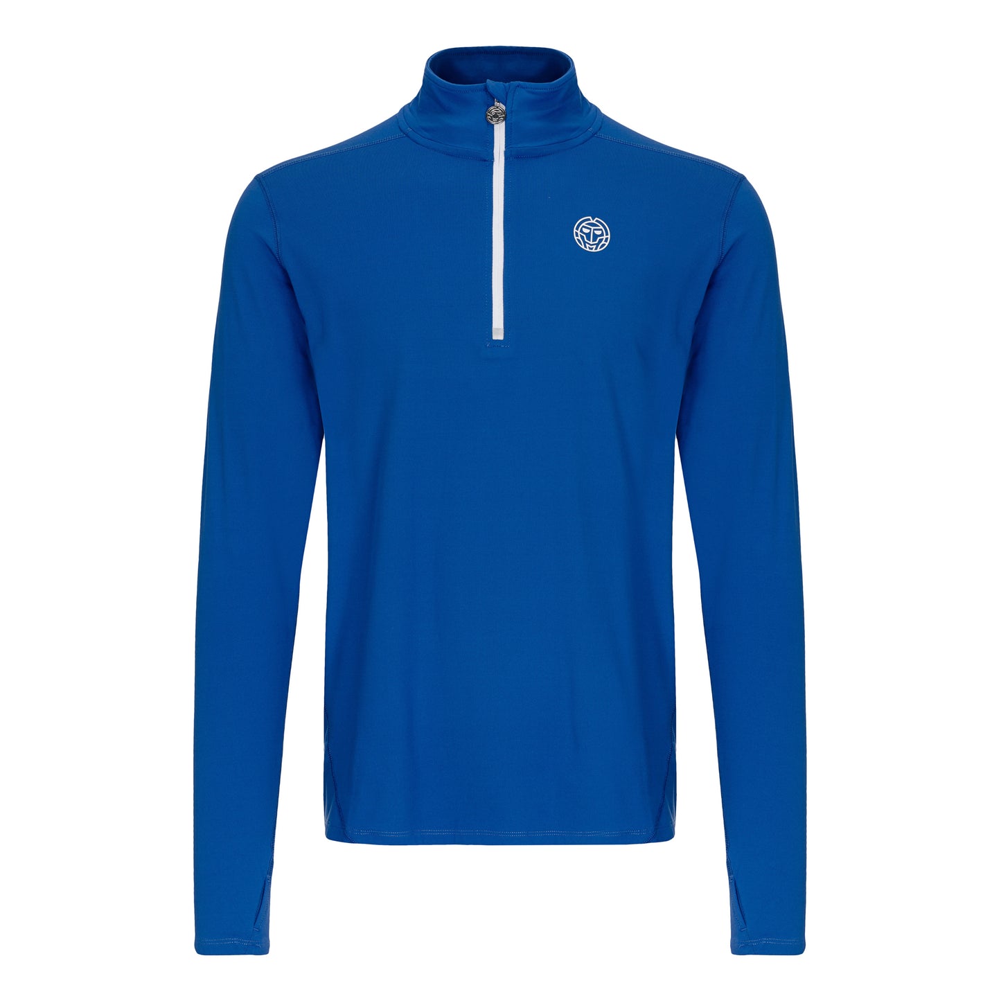 BIDI BADU Zac Tech Half Zip Długi Rękaw Mężczyźni - petrol, biały