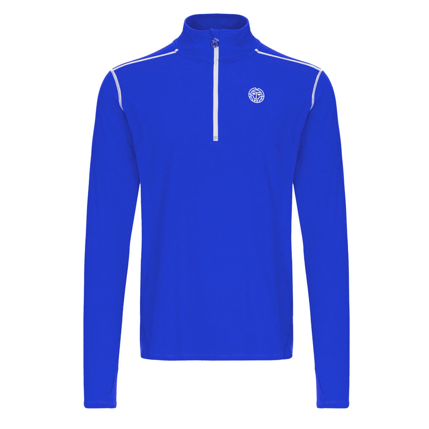 BIDI BADU Zac Tech Half Zip Długi Rękaw Mężczyźni - niebieski, biały