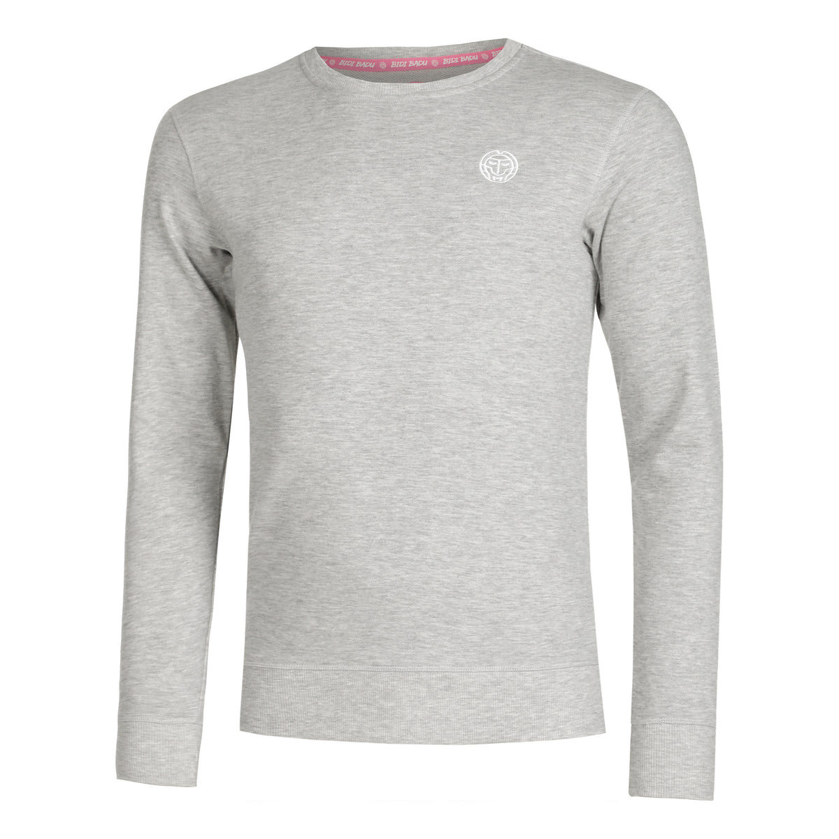 BIDI BADU Chaka Basic Crew Bluza Mężczyźni - jasnoszary, biały
