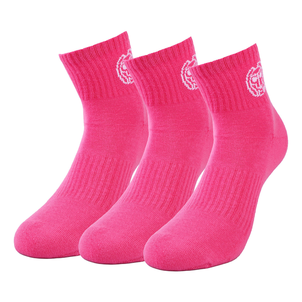 BIDI BADU Gila Ankle Tech Skarpety sportowe Opakowanie 3 szt. Unisex - różowy, biały