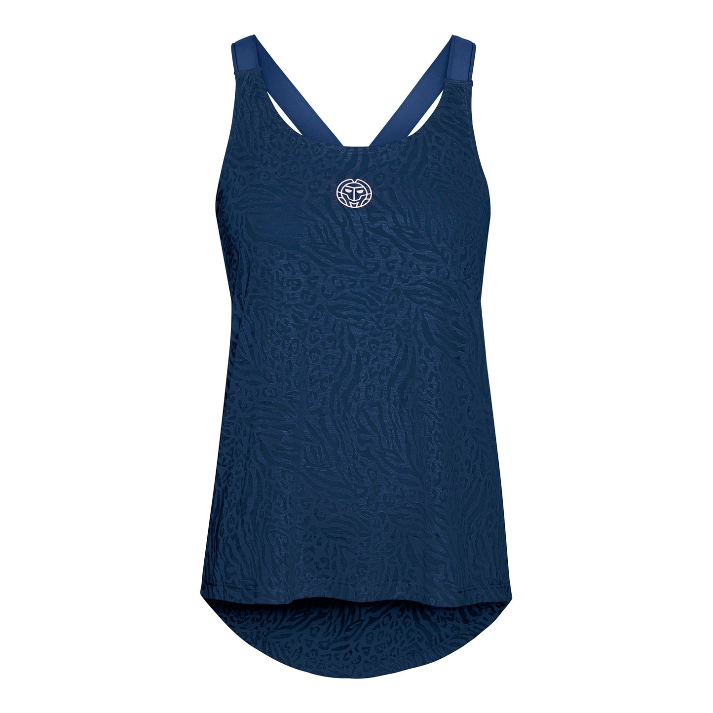 BIDI BADU Maila Bournout Tech Tank top -ciemnoniebieski,biały