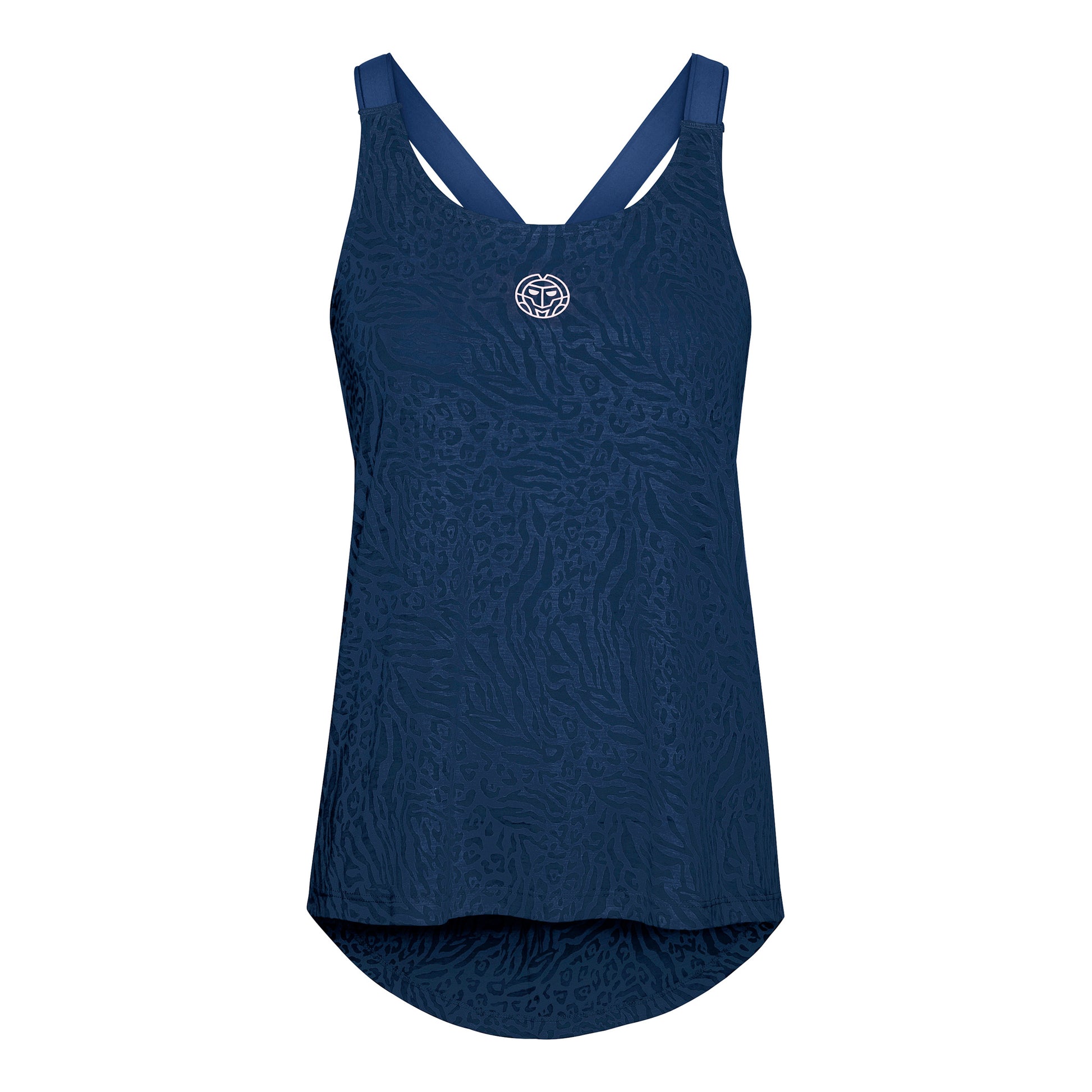 BIDI BADU Maila Bournout Tech Tank top -ciemnoniebieski,biały