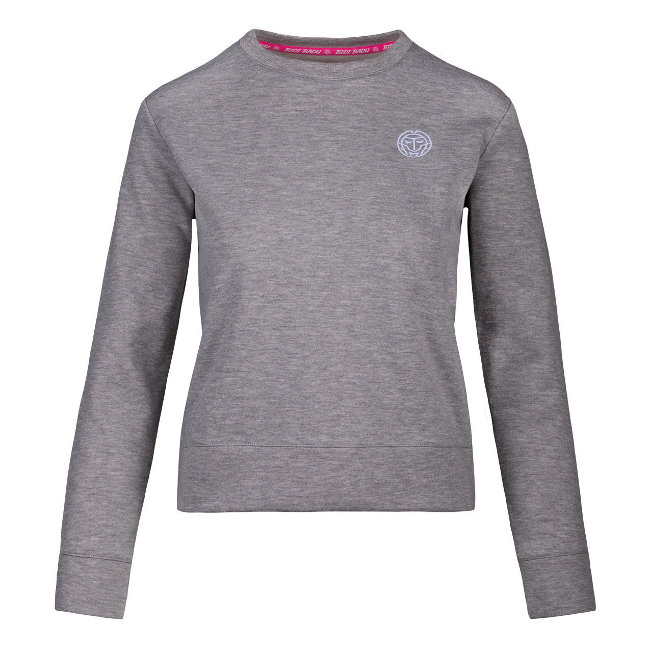BIDI BADU Mirella Basic Crew Bluza Kobiety - jasnoszary, biały