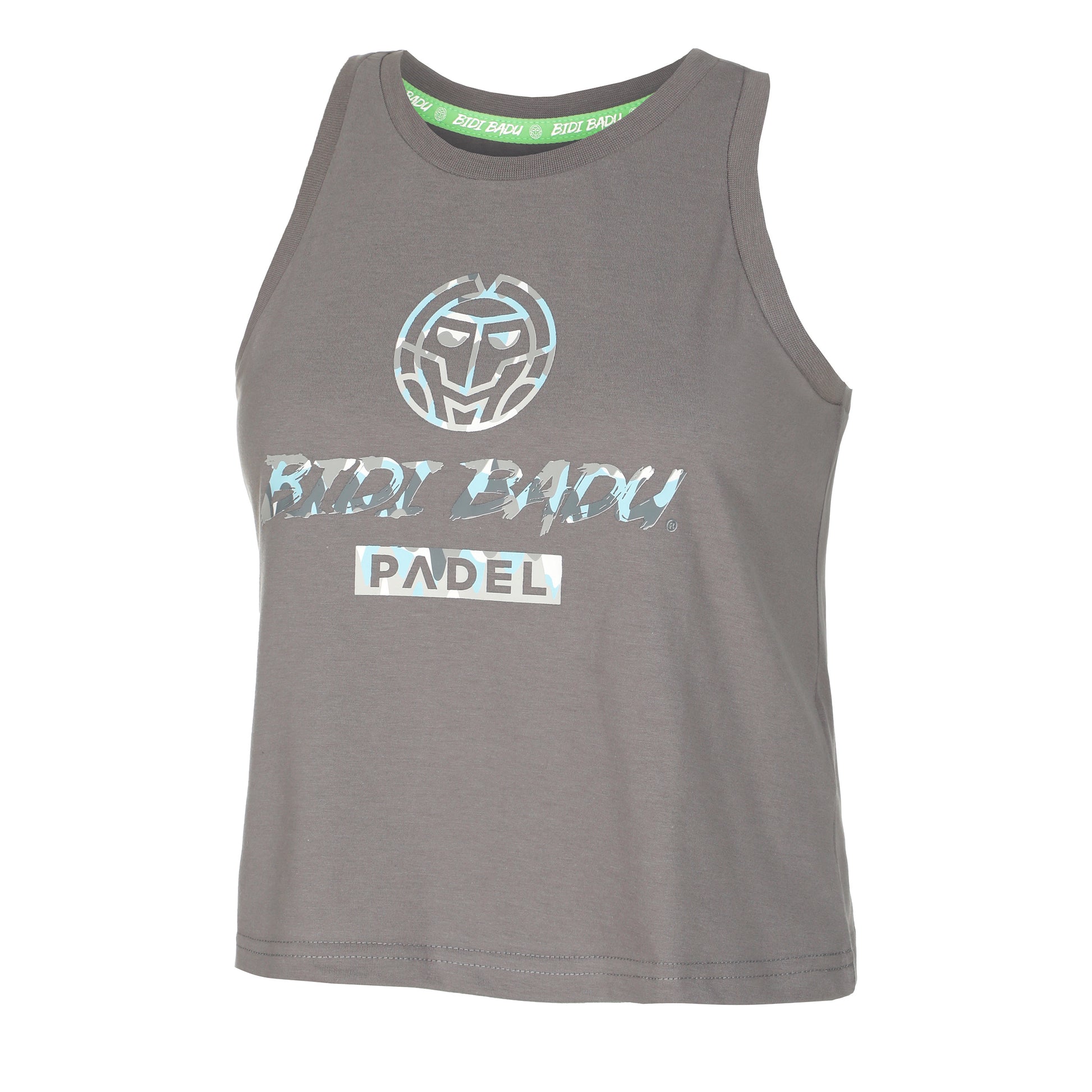 BIDI BADU Good Vibes Logo Chill Tank top Kobiety - szary, niebieski