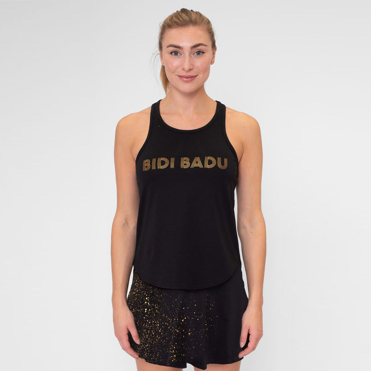 BIDI BADU Paris 2024 Chill Tank Top Kobiety-Czarny,Złoto