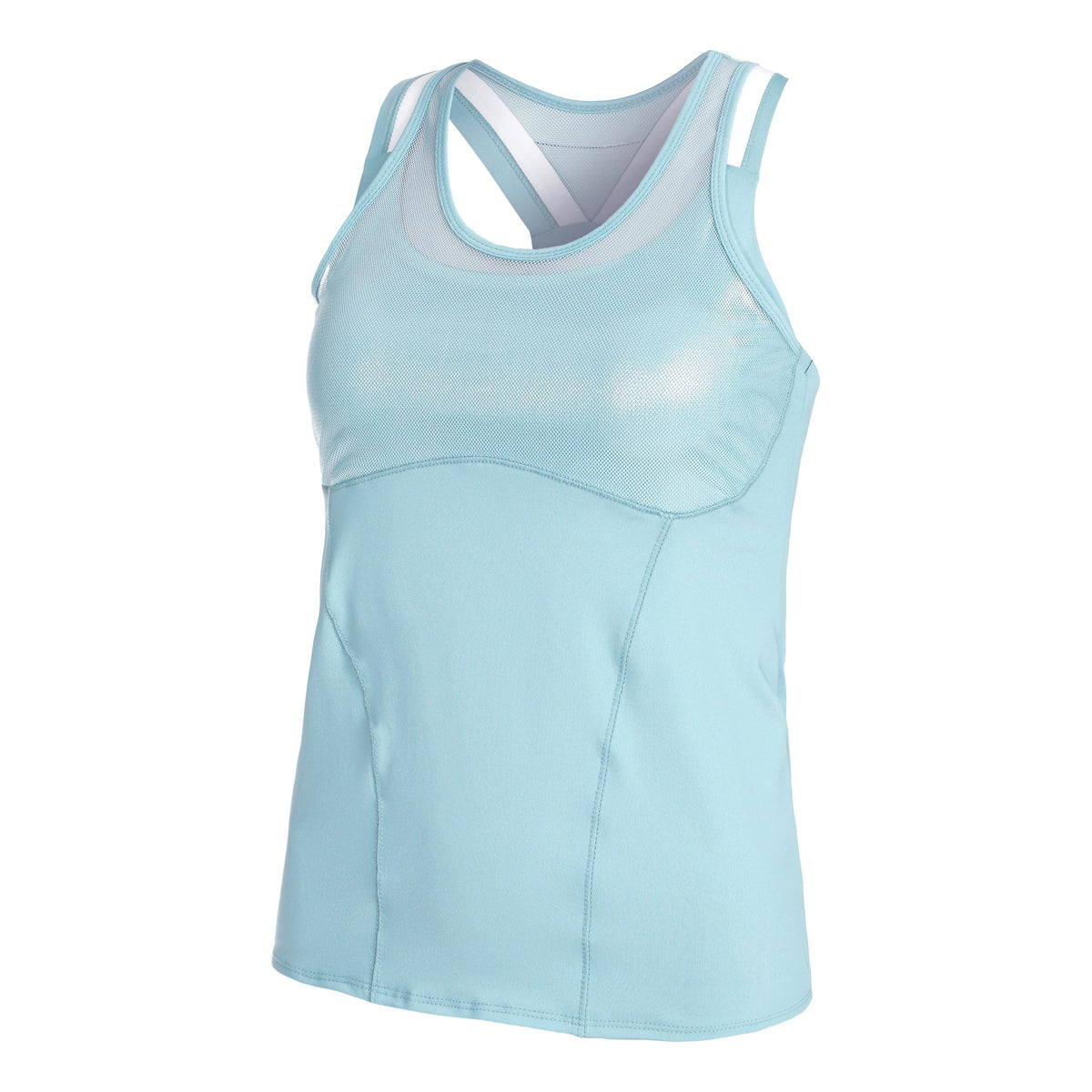 Lucky in Love Feelin Mesh with Bra Tank top Kobiety - turkus, wielokolorowy