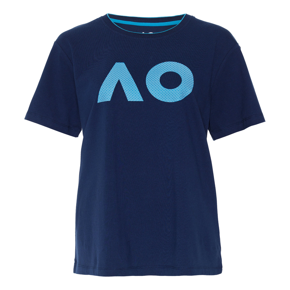 Australian Open AO Stack Print Core Logo Koszulka Kobiety - ciemnoniebieski,