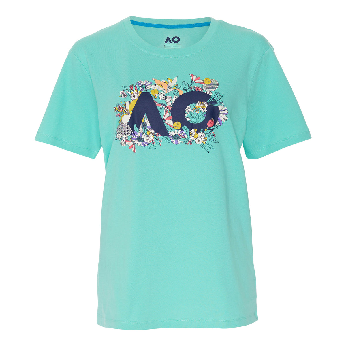 Australian Open AO Floral Logo Koszulka Kobiety - turkus, wielokolorowy
