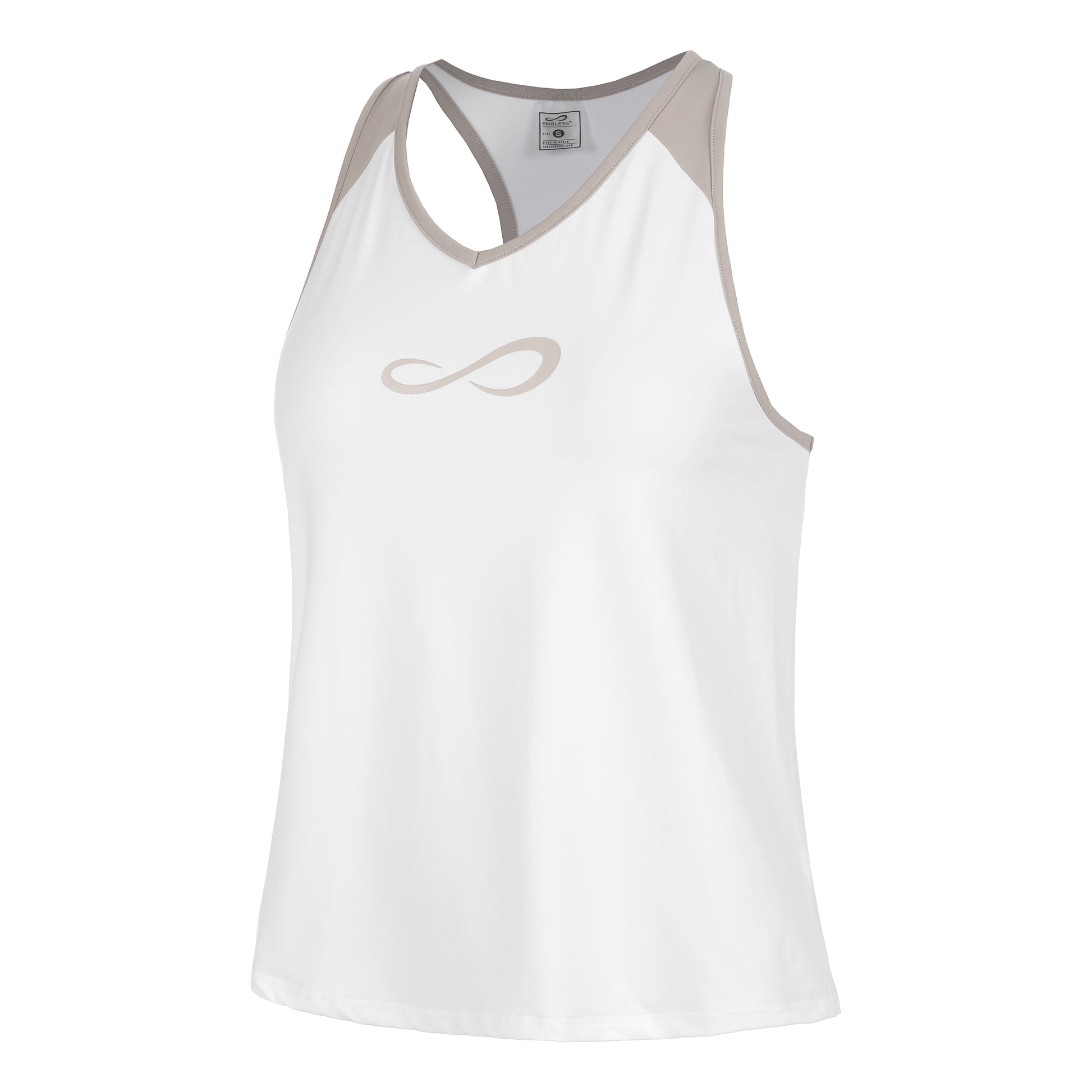 Endless Speed V Tank top Kobiety - biały, beż