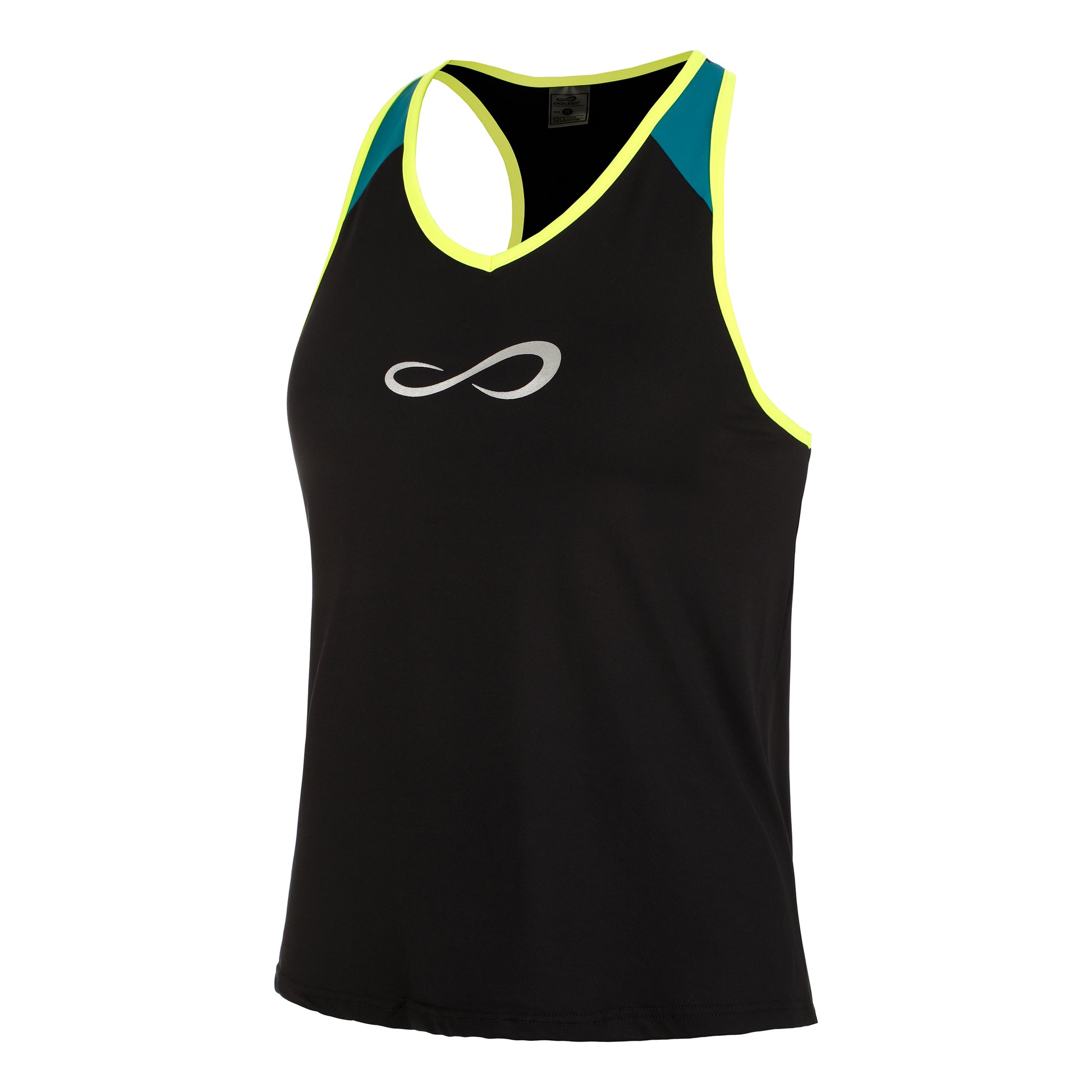 Endless Speed V Tank Top Kobiety-Czarny,Petrol