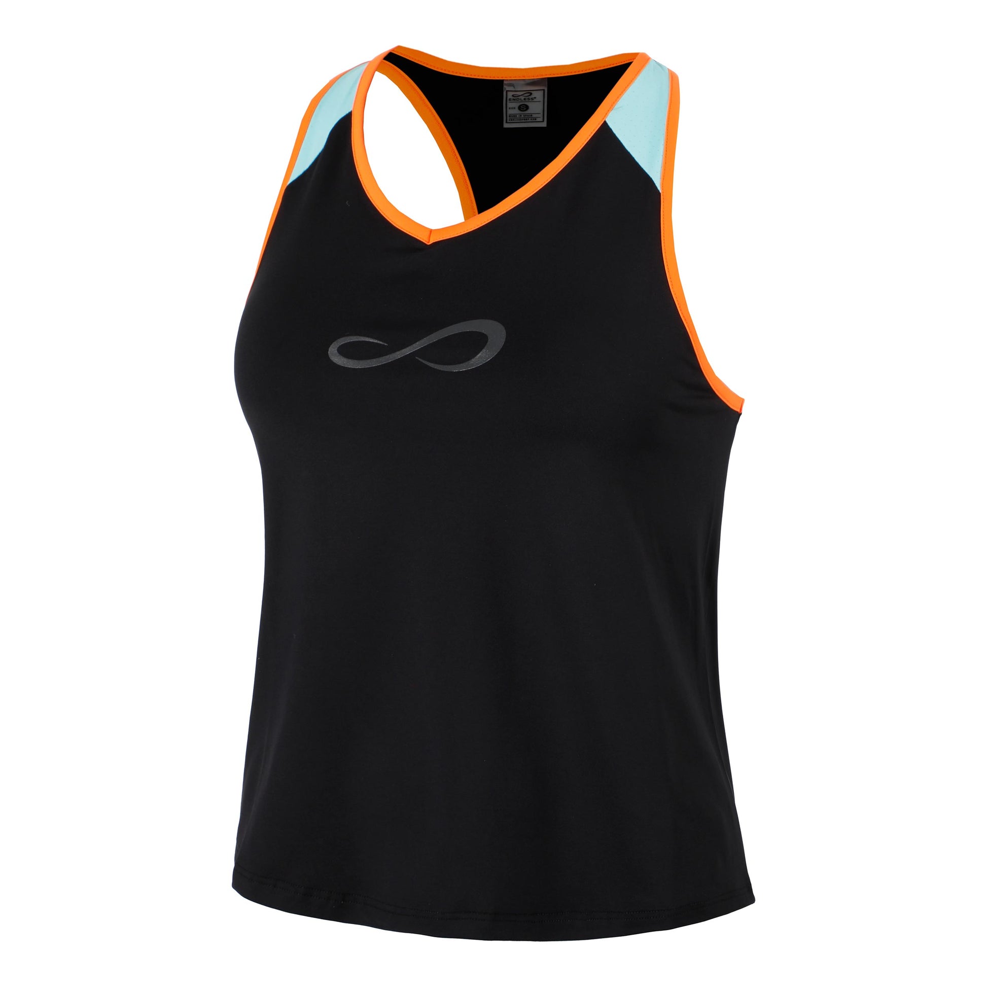 Endless Speed V Tank Top Kobiety-Czarny,Niebieski
