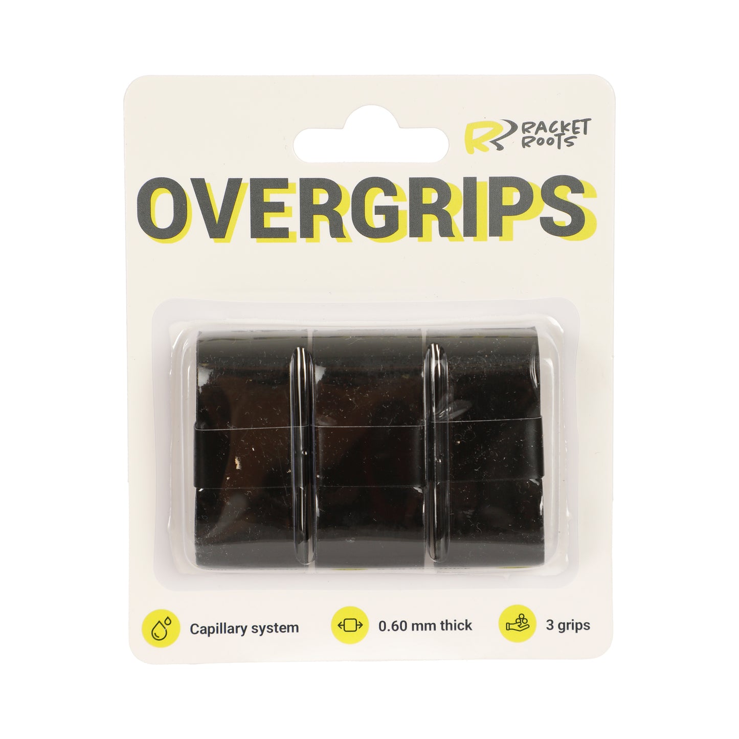 Racket Roots RR Grip Opakowanie 3 Szt.-Czarny