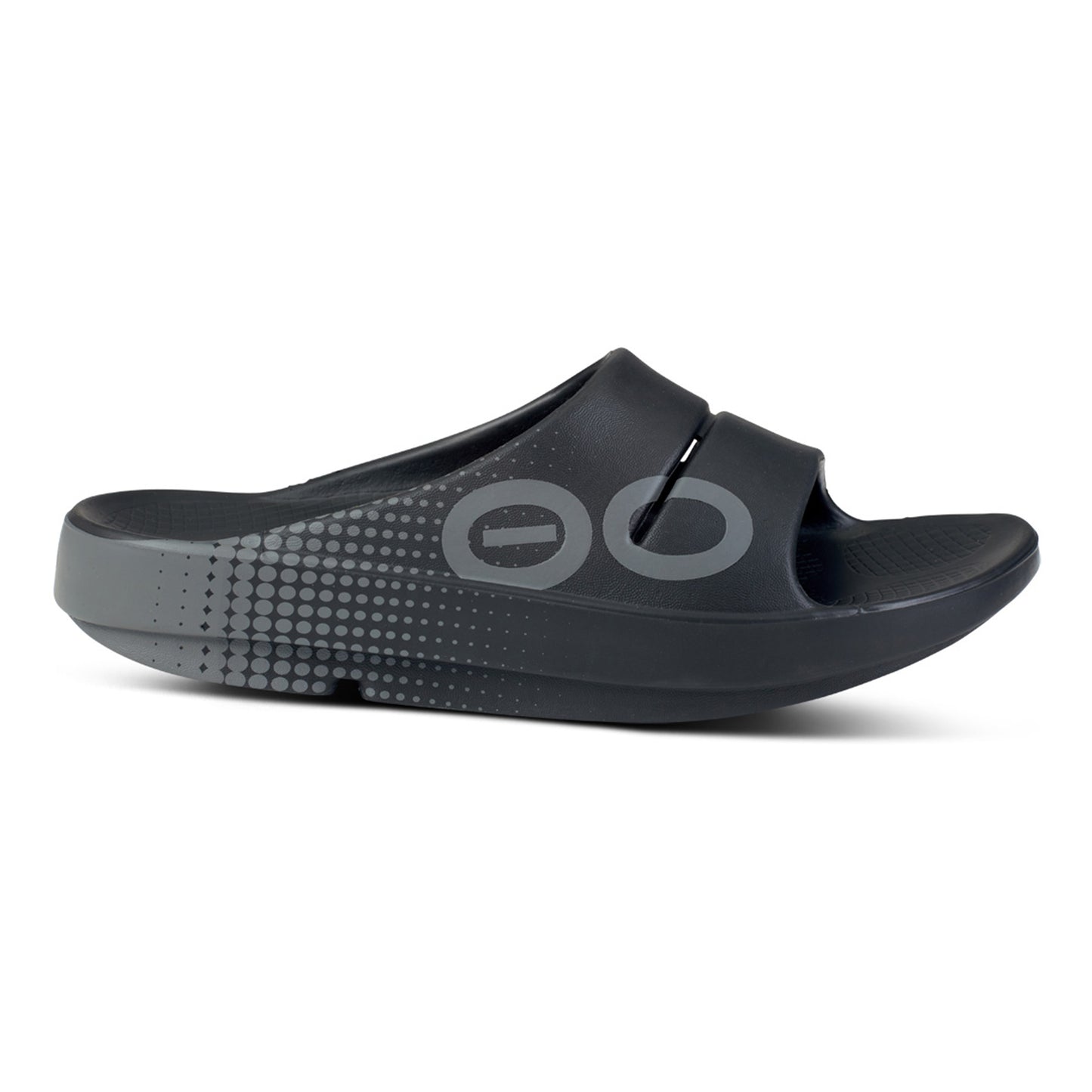 OOFOS Ooahh Sport Buty regeneracyjne Unisex - ciemnoszary, biały
