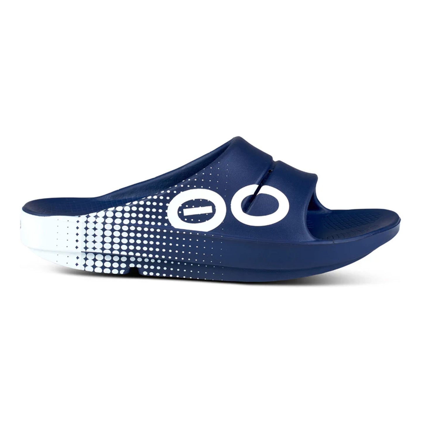 OOFOS Ooahh Sport Buty regeneracyjne Unisex - ciemnoniebieski, biały