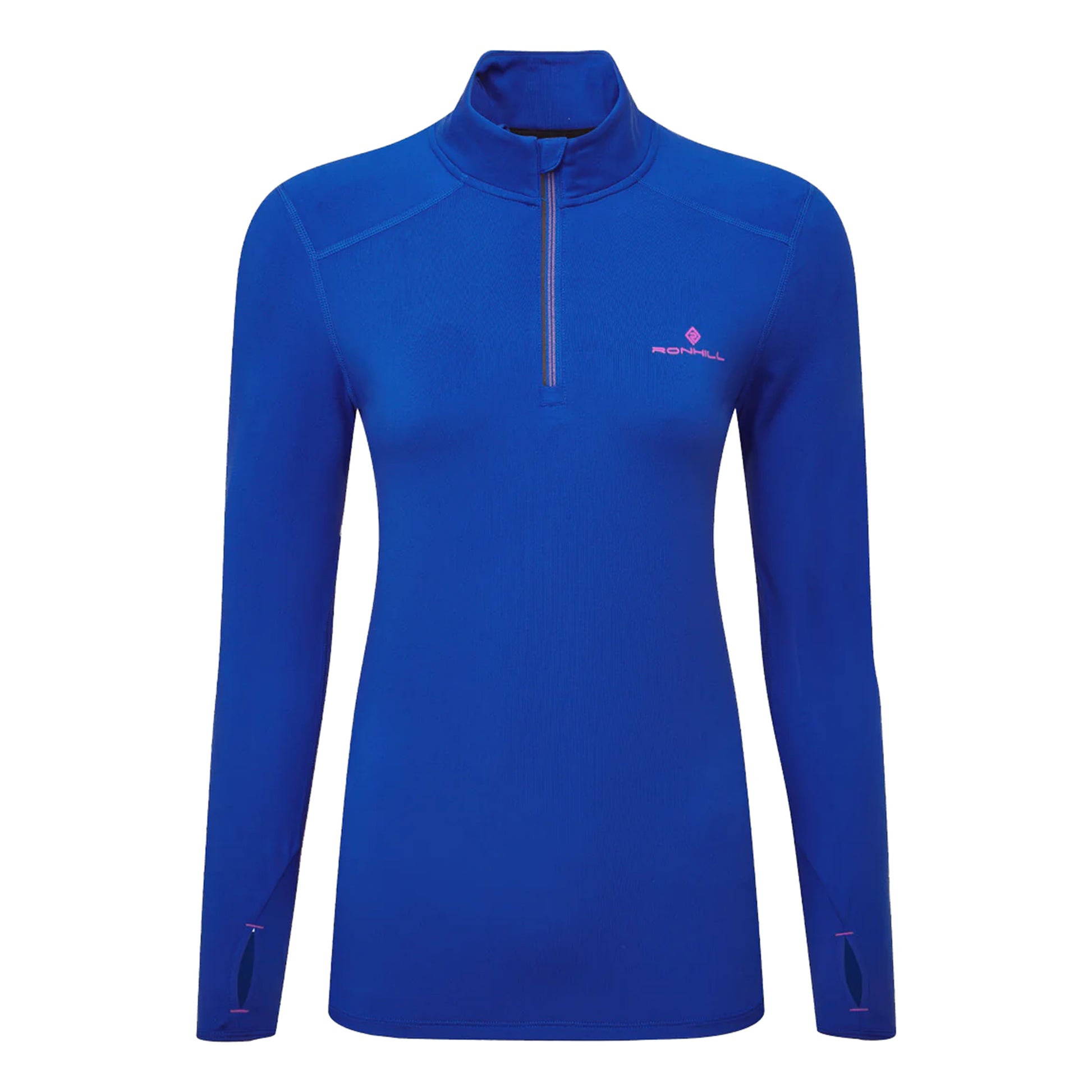 Ronhill Core Thermal 1/2 Zip Koszulka do biegania Kobiety - niebieski,
