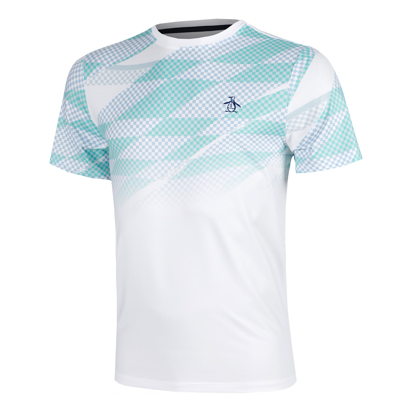 Original Penguin Performance Ombre Tennis Court Koszulka Mężczyźni-Biały