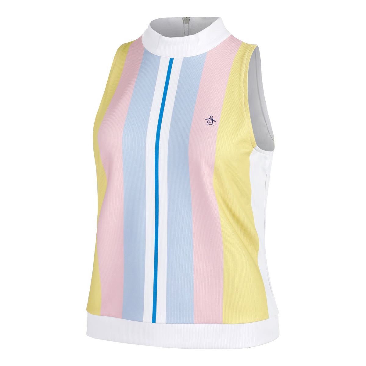 Original Penguin Striped Ribbed Tank Top Kobiety-Biały