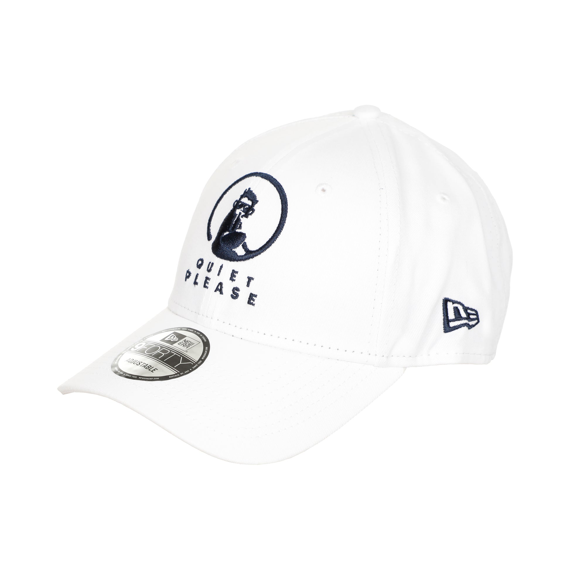 Quiet Please New Era Core 9Forty Czapka Unisex - biały, ciemnoniebieski