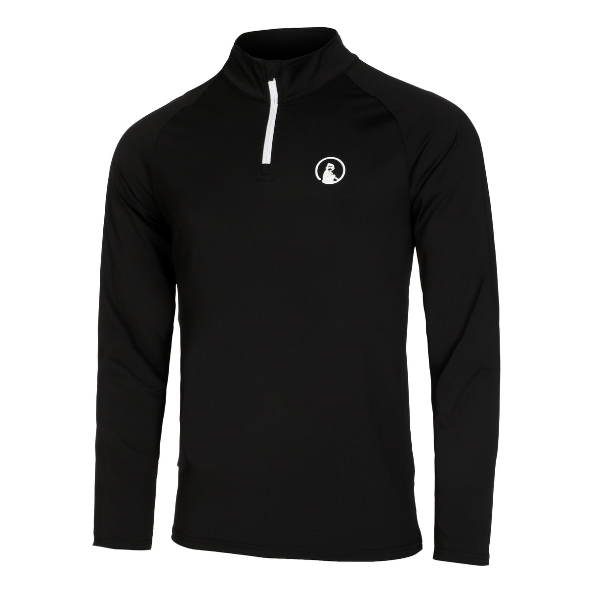 Quiet Please Big Serve 1/4 Zip Długi Rękaw Mężczyźni-Czarny,Biały