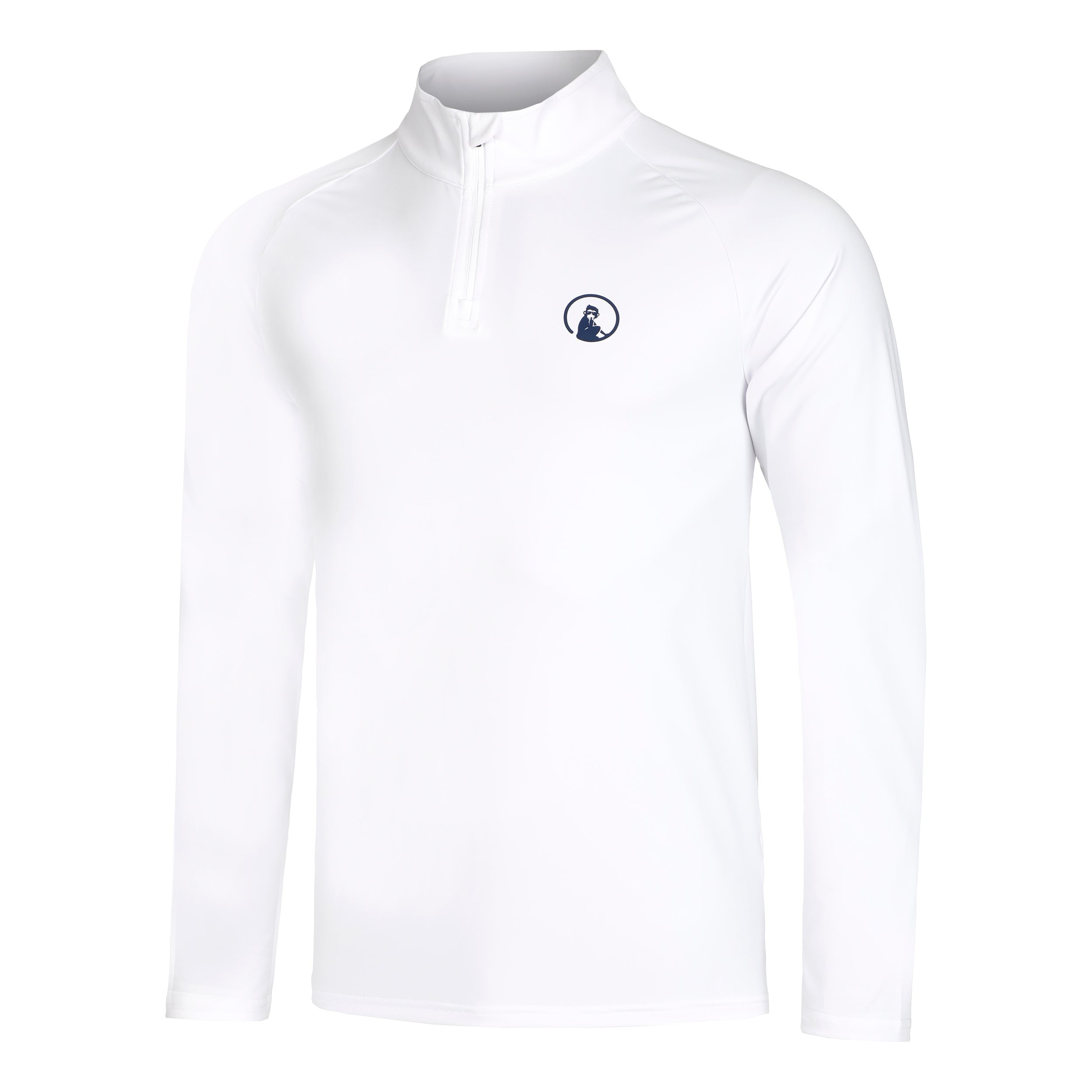 Quiet Please Big Serve 1/4 Zip Długi Rękaw Mężczyźni-Biały
