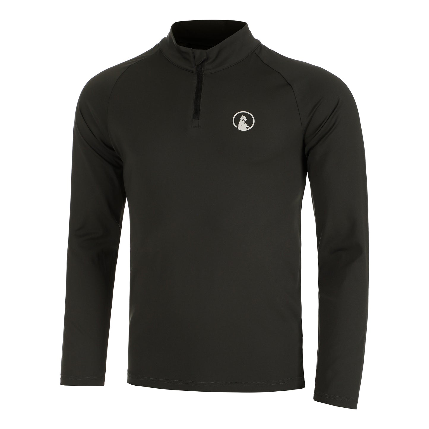 Quiet Please Big Serve 1/4 Zip Długi Rękaw Mężczyźni - ciemnoszary,