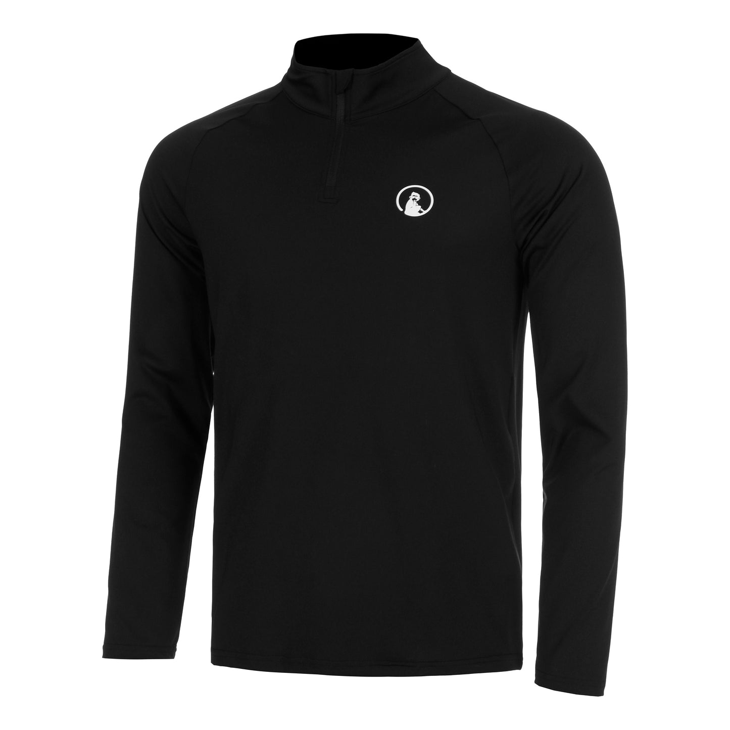 Quiet Please Big Serve 1/4 Zip Długi Rękaw Mężczyźni-Czarny