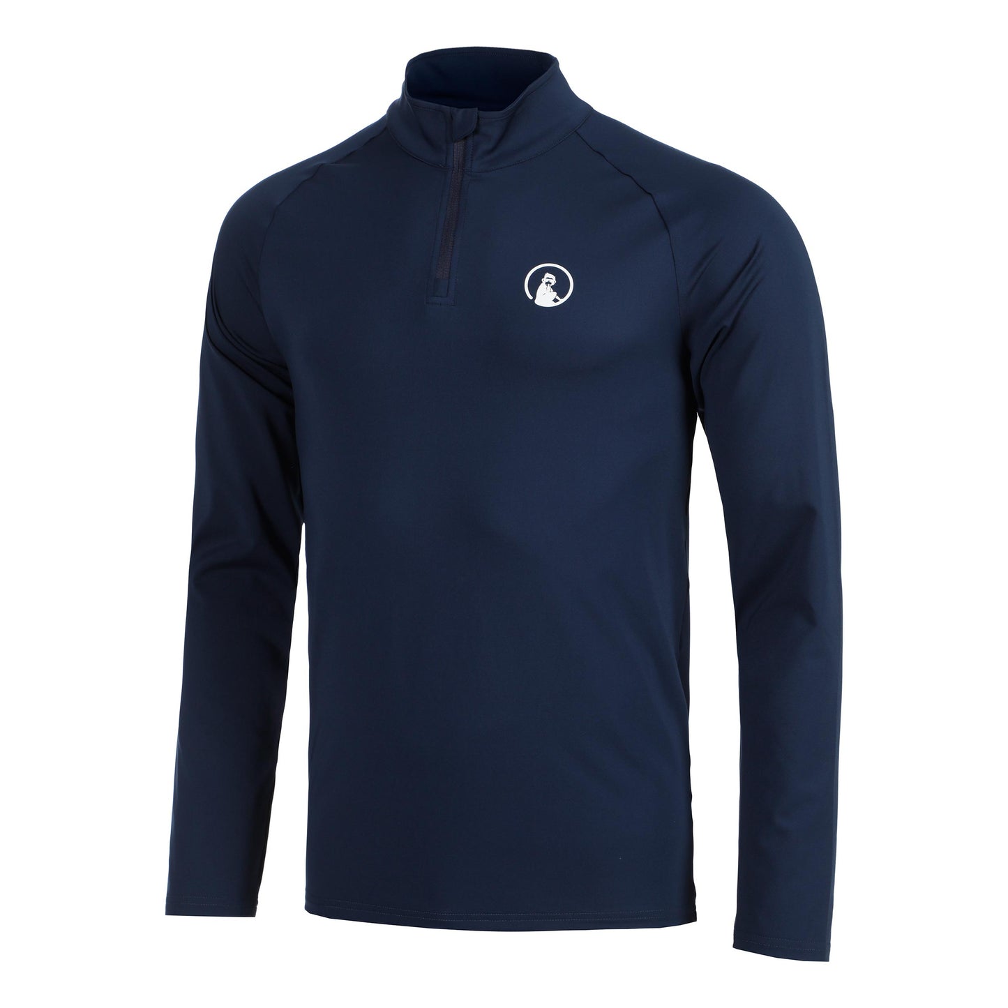 Quiet Please Big Serve 1/4 Zip Długi Rękaw Mężczyźni-ciemnoniebieski