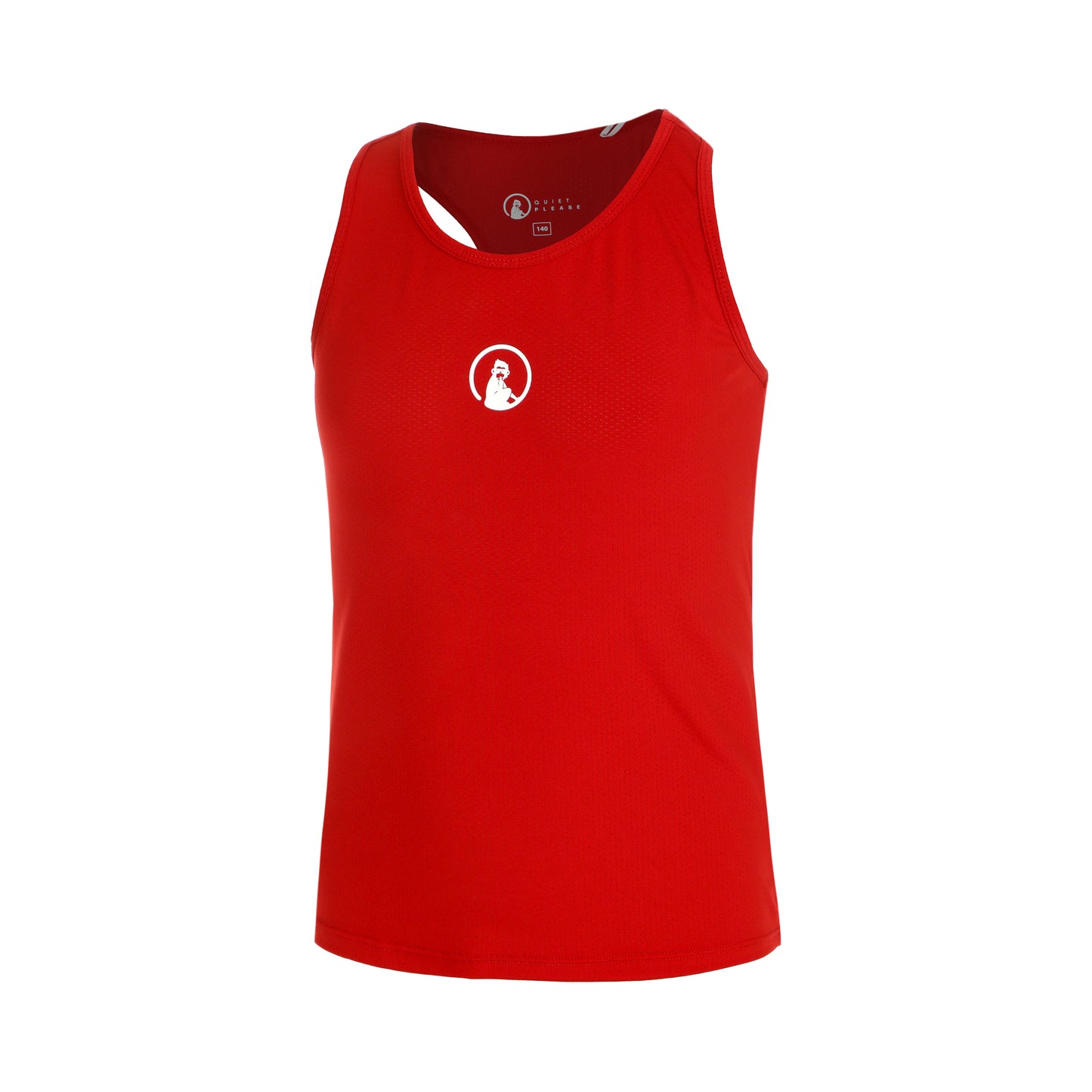 Quiet Please Racerback Tank Top Dziewczynki-Czerwony,Biały