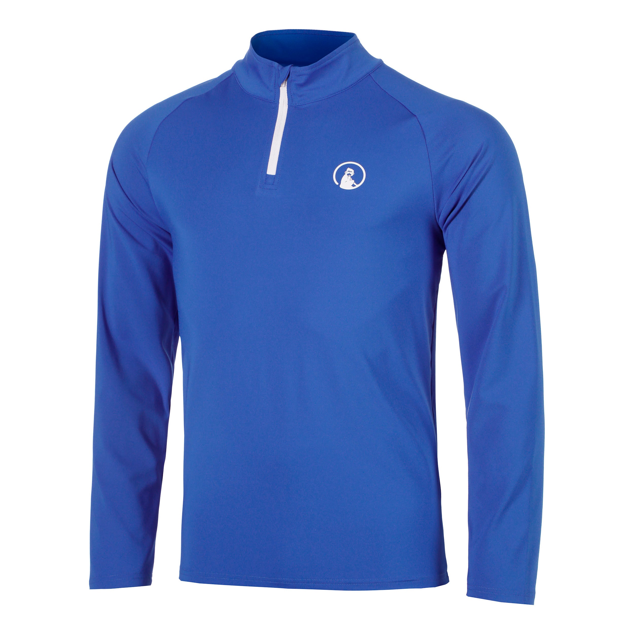 Quiet Please Big Serve 1/4 Zip Długi Rękaw Mężczyźni - niebieski, biały