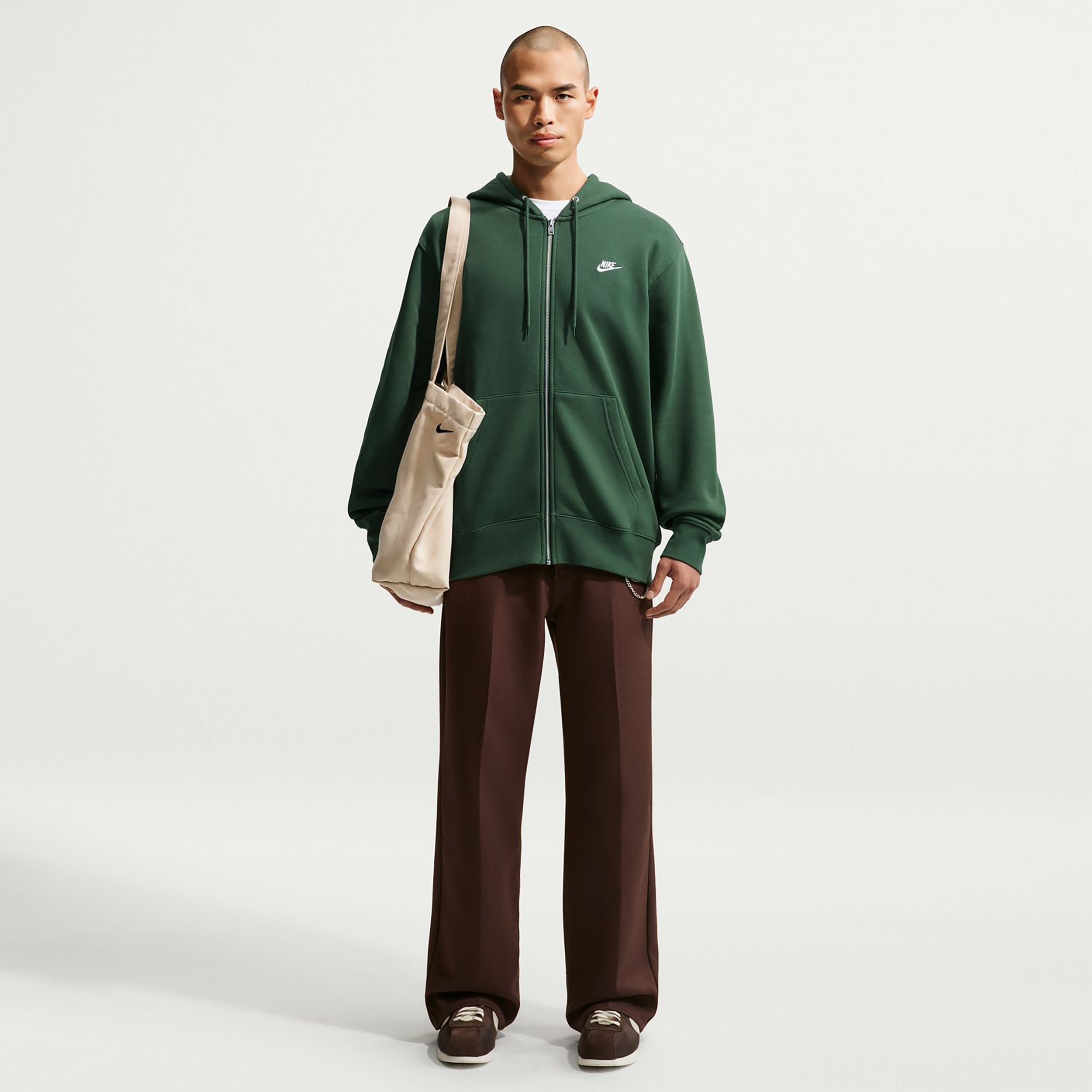 Nike Club Bb Full-Zip Bluza dresowa Mężczyźni - ciemnozielony