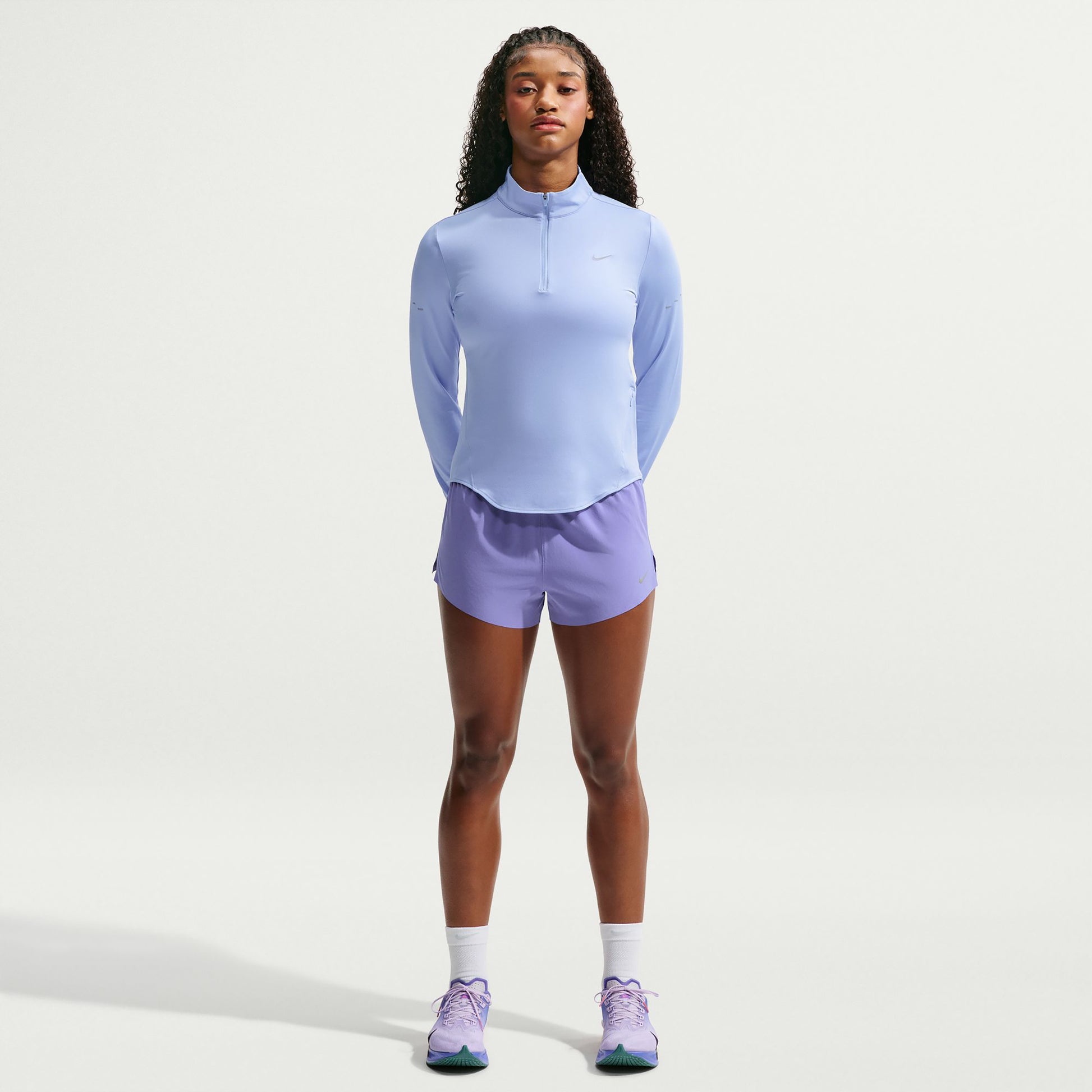 Nike Swift Half-Zip  Koszulka do biegania Kobiety - jasnoniebieski, srebrny