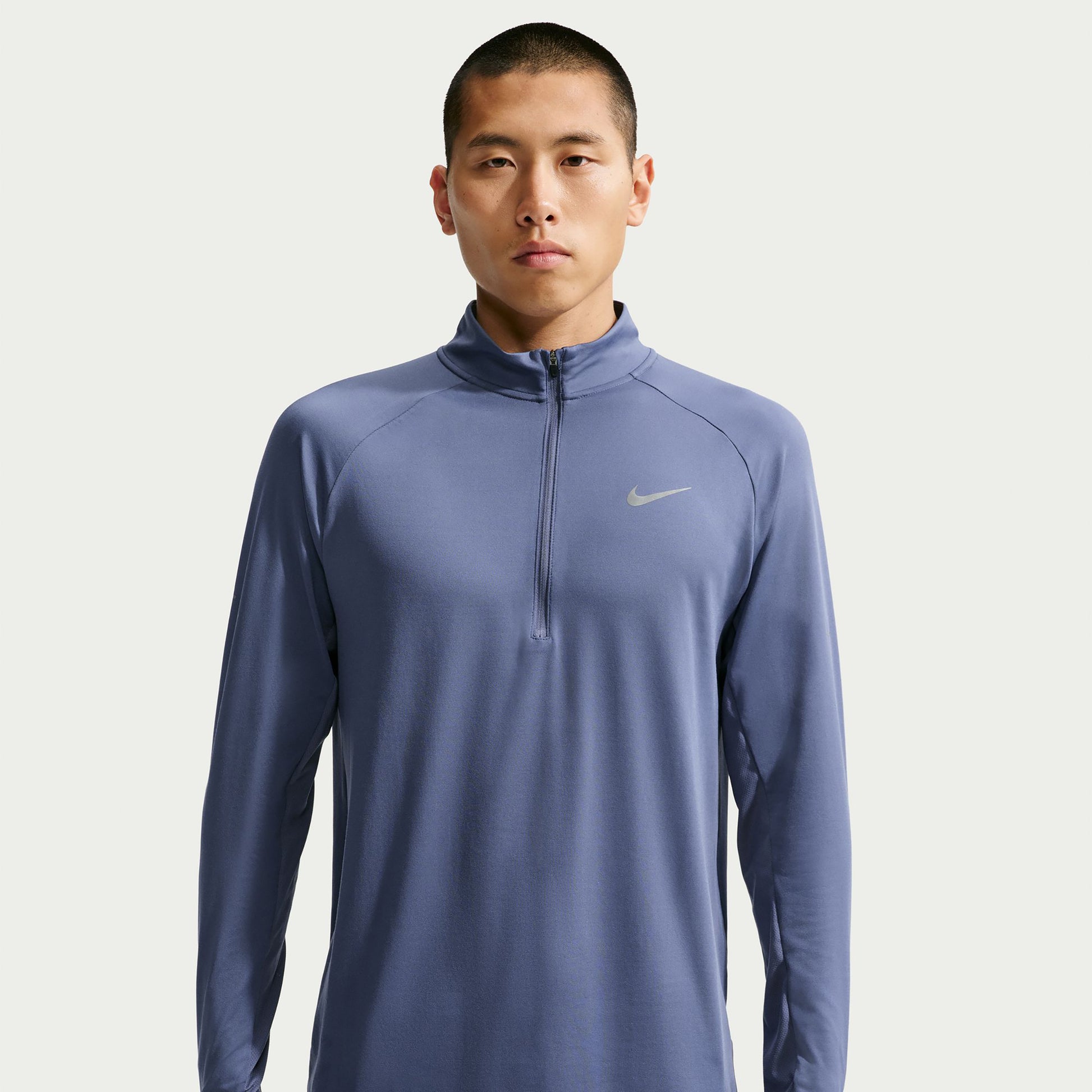 Nike Stride Half-Zip  Koszulka do biegania Mężczyźni - niebiesko-szary, srebrny