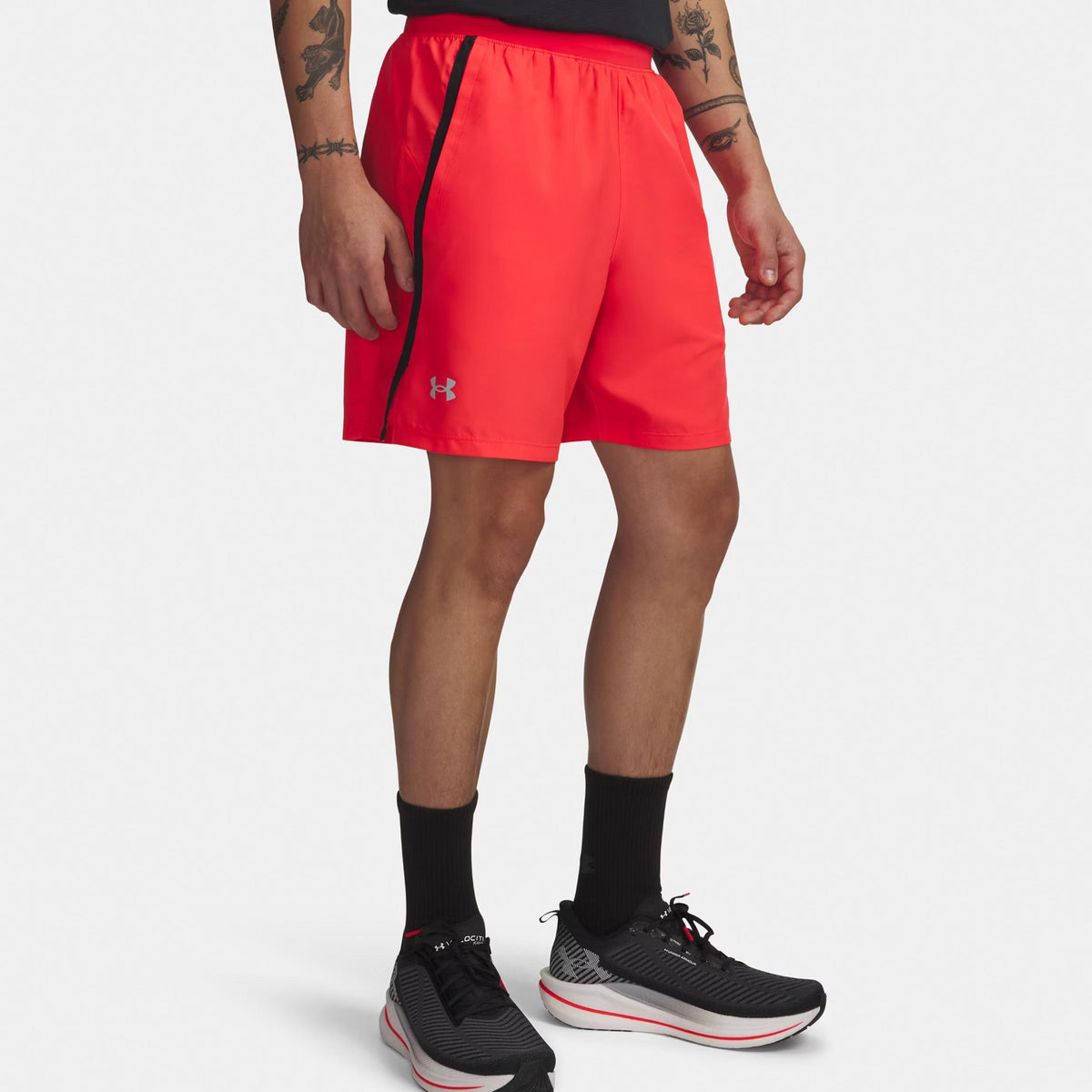 Under Armour Launch 7in  Spodenki do biegania Mężczyźni - czerwony, czarny