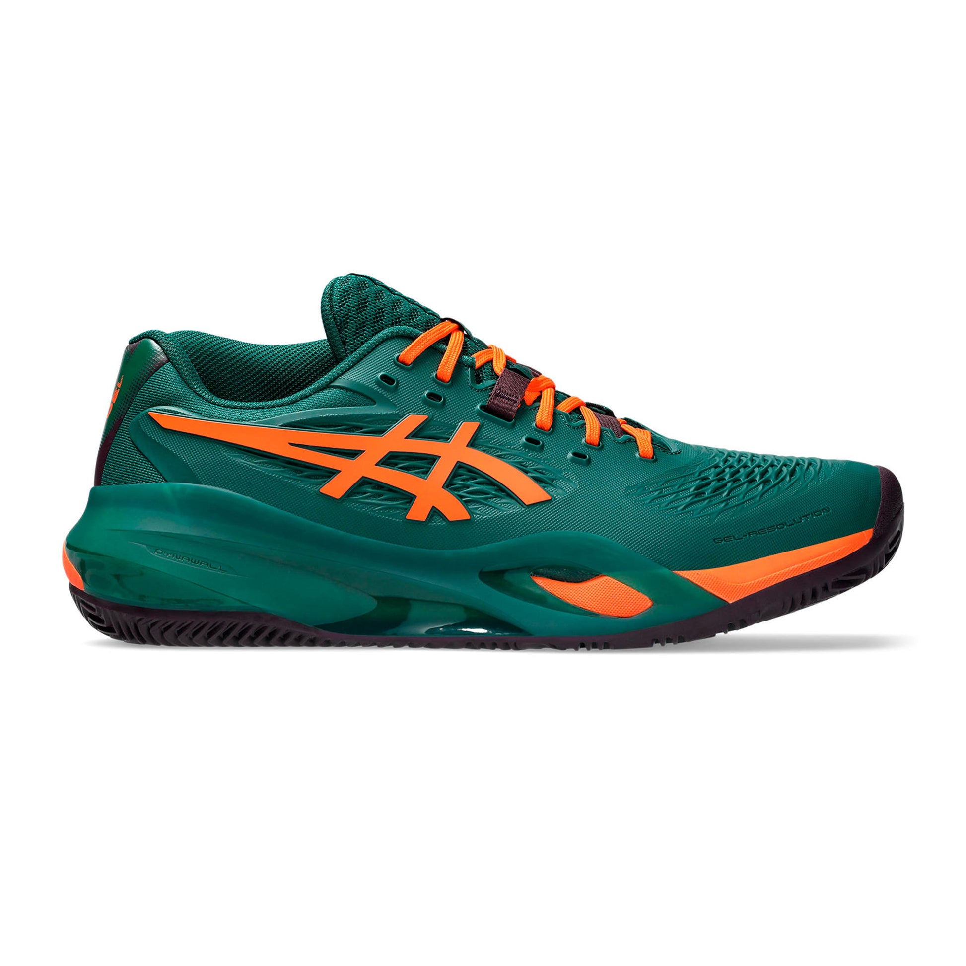 ASICS Gel-Resolution X But do padla Mężczyźni - ciemnozielony, neonowy pomarańczowy