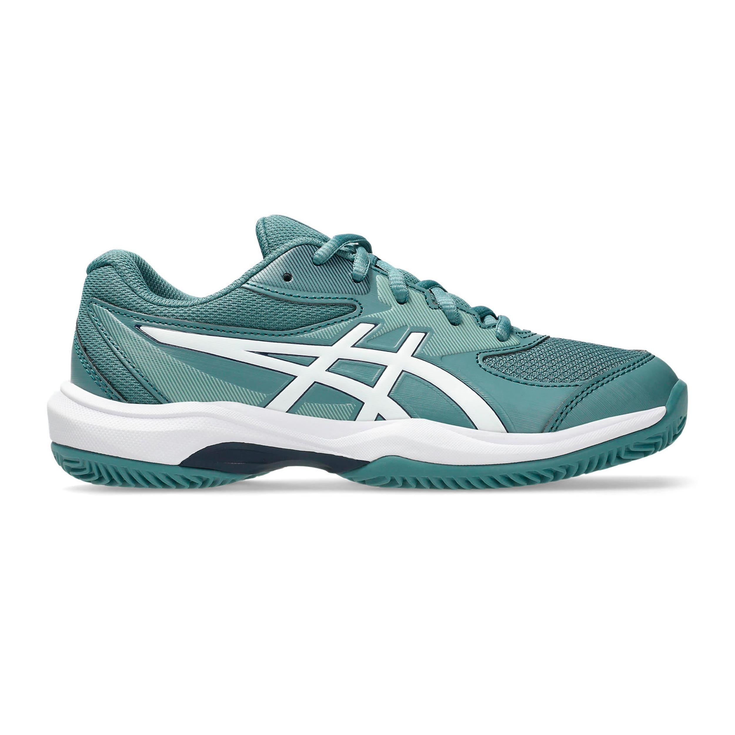 ASICS Gel-Game Gs/OC buty do tenisa ziemnego Dzieci - petrolowy, biały