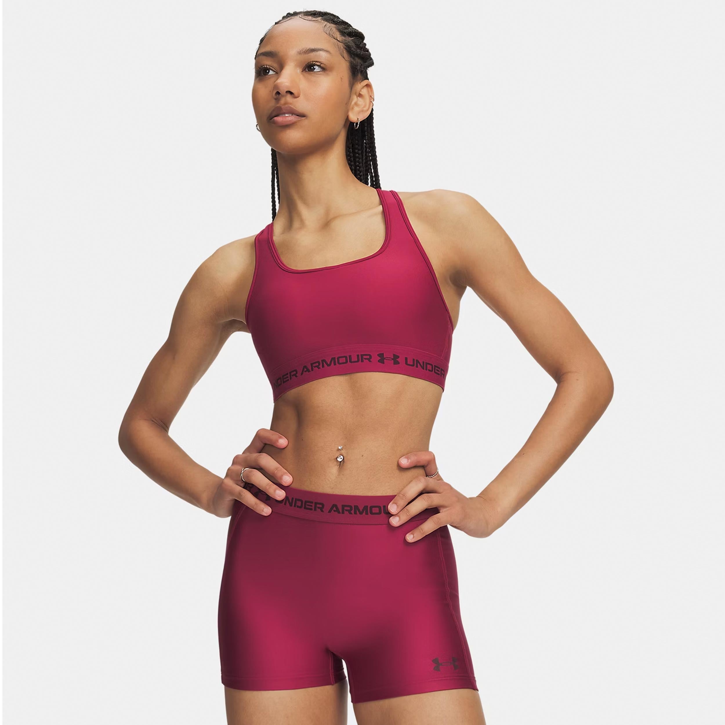 Under Armour Crossback Mid Stanik sportowy Kobiety - czerwony, ciemnoczerwony