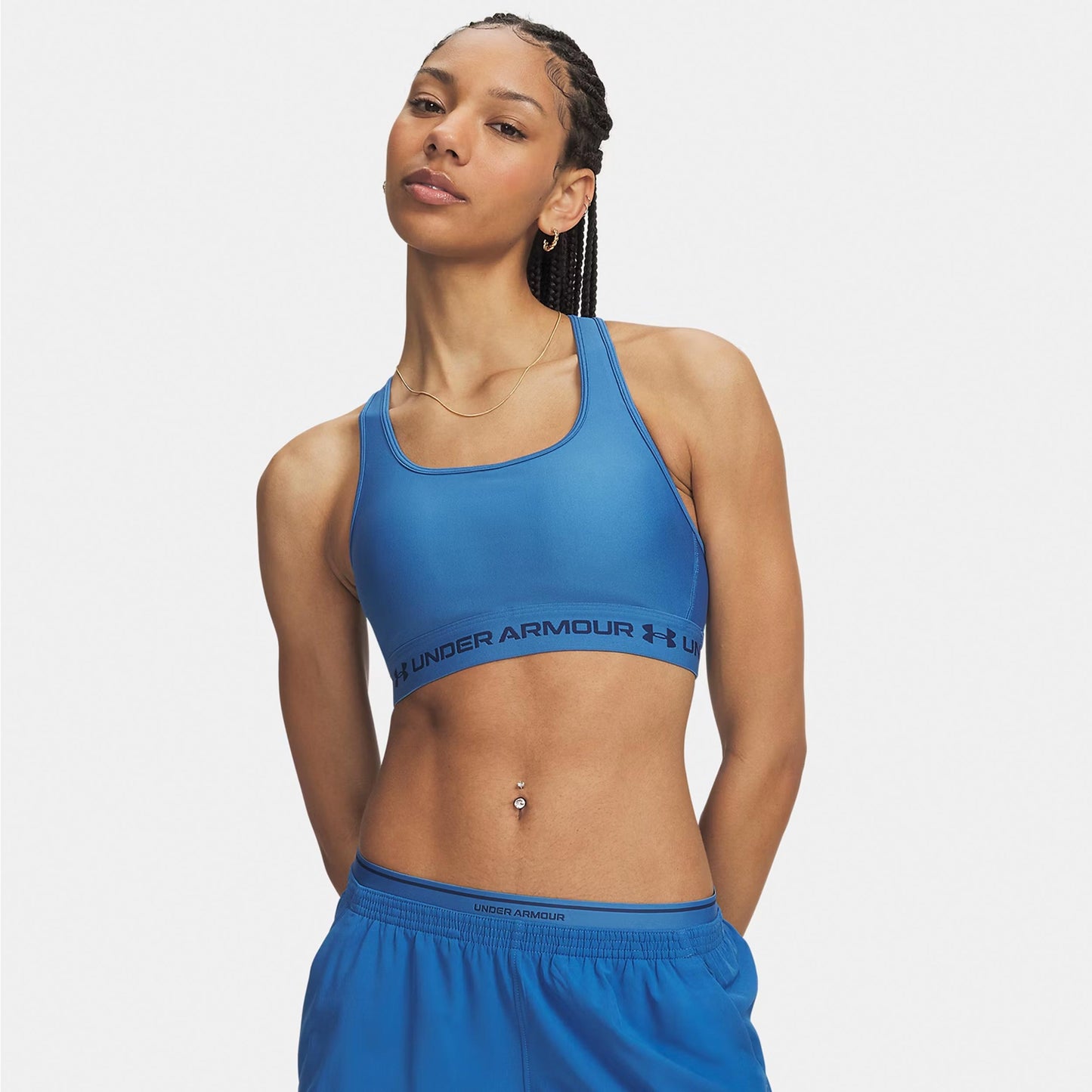 Under Armour Crossback Mid Stanik sportowy Kobiety - niebieski, nocny błękit