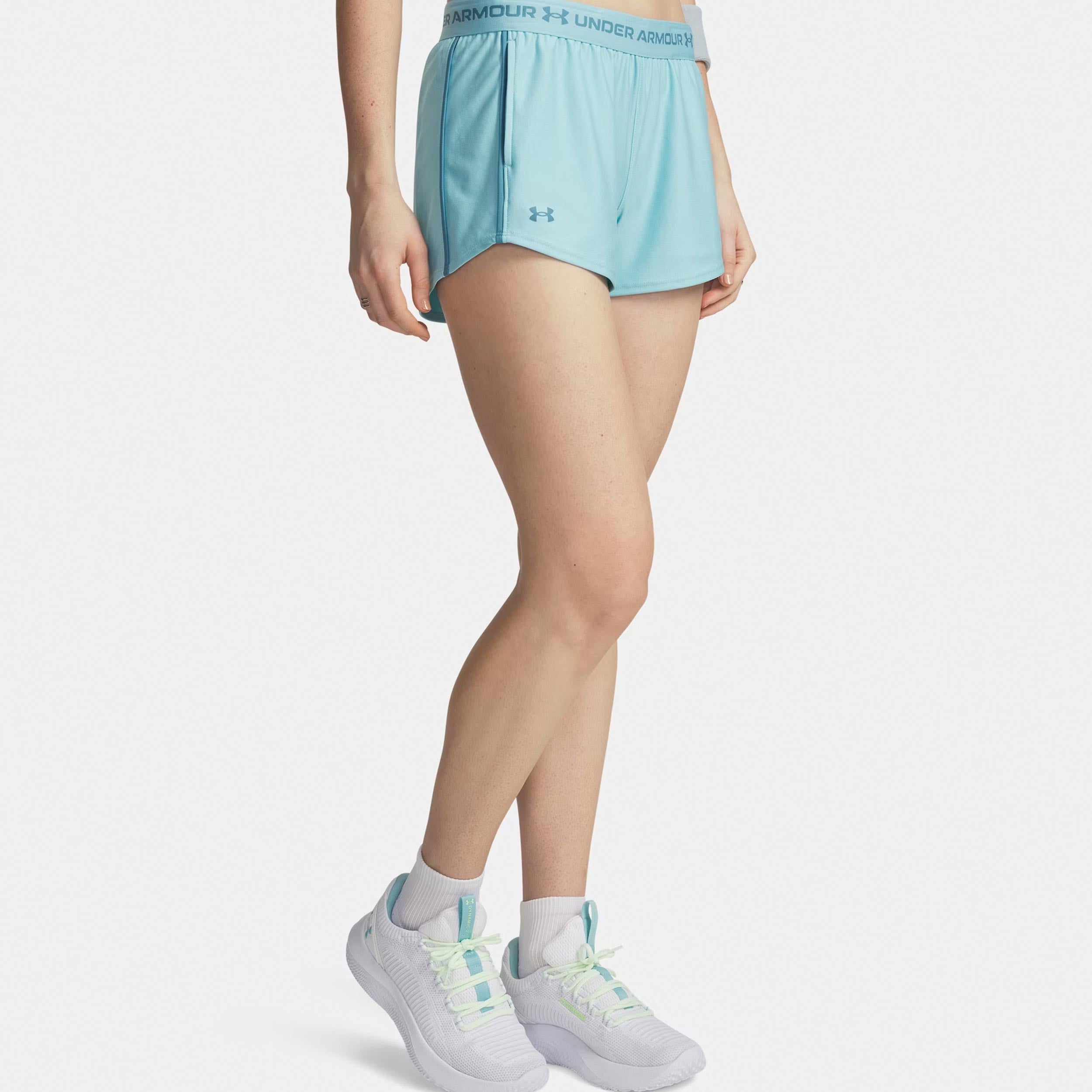 Under Armour Tech Play Up Szorty Kobiety-niebieski, niebieski