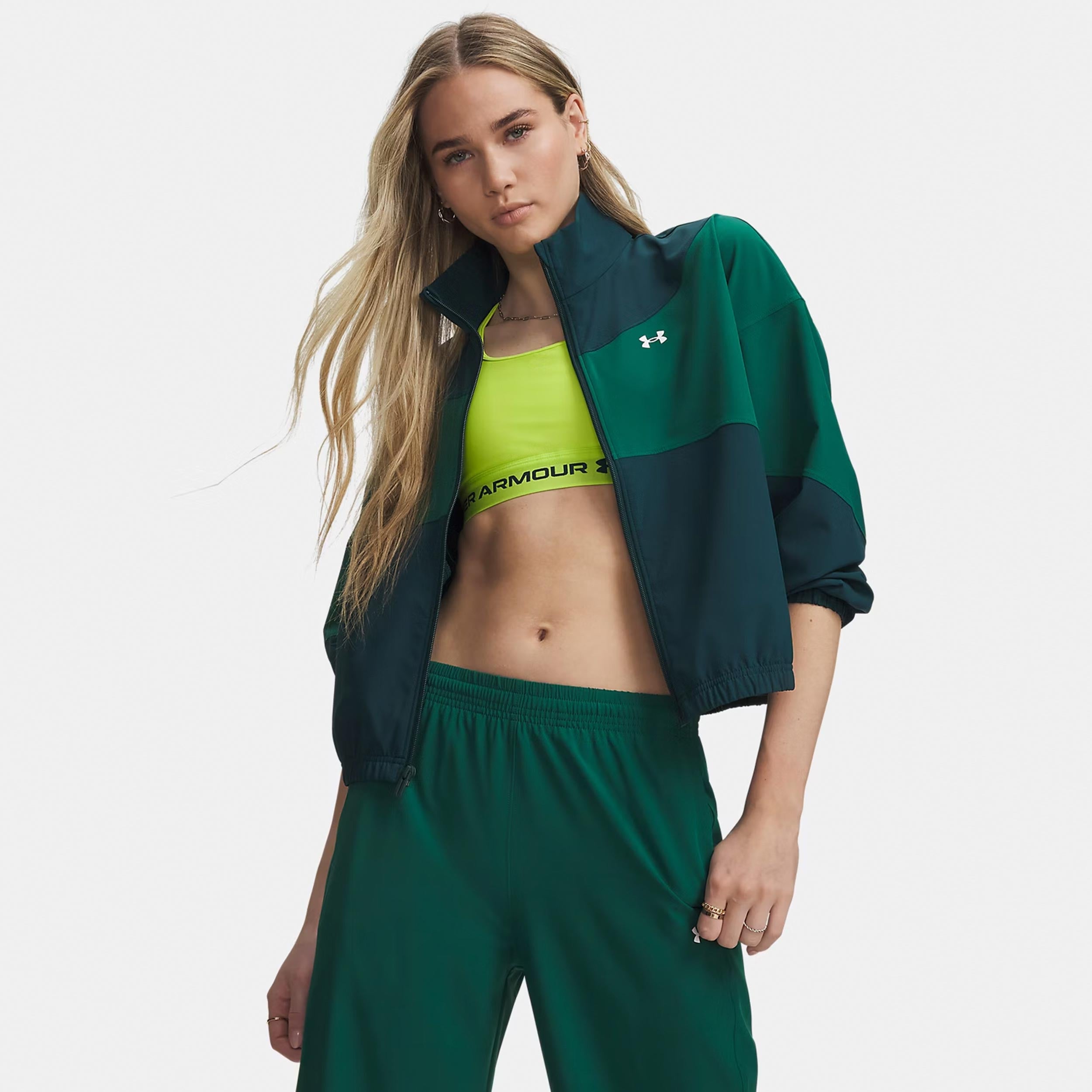 Under Armour Rival Woven Kurtka treningowa Kobiety - zieleń