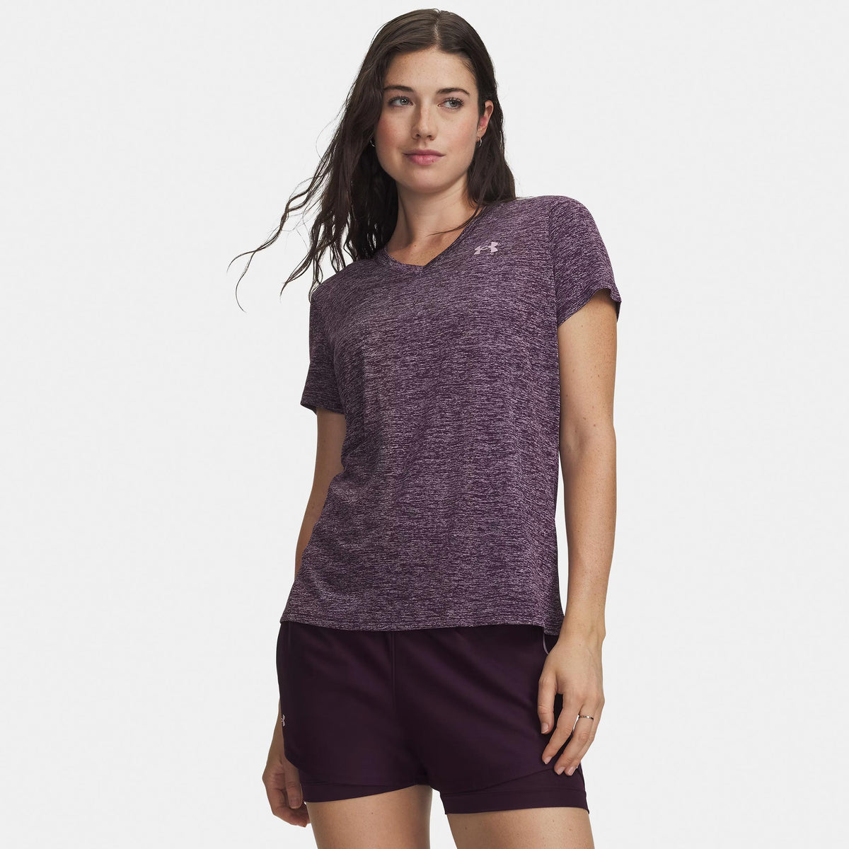 Under Armour Tech Twist Koszulka Kobiety - liliowy, ciemnoróżowy