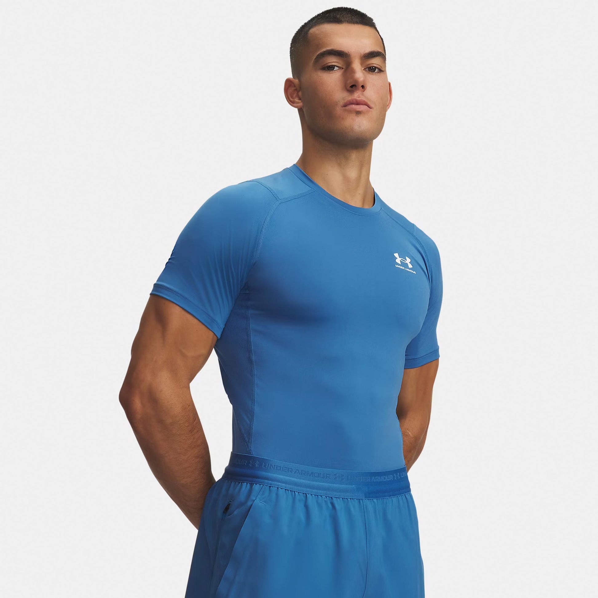 Under Armour Heatgear Comp Koszulka Mężczyźni - niebieski
